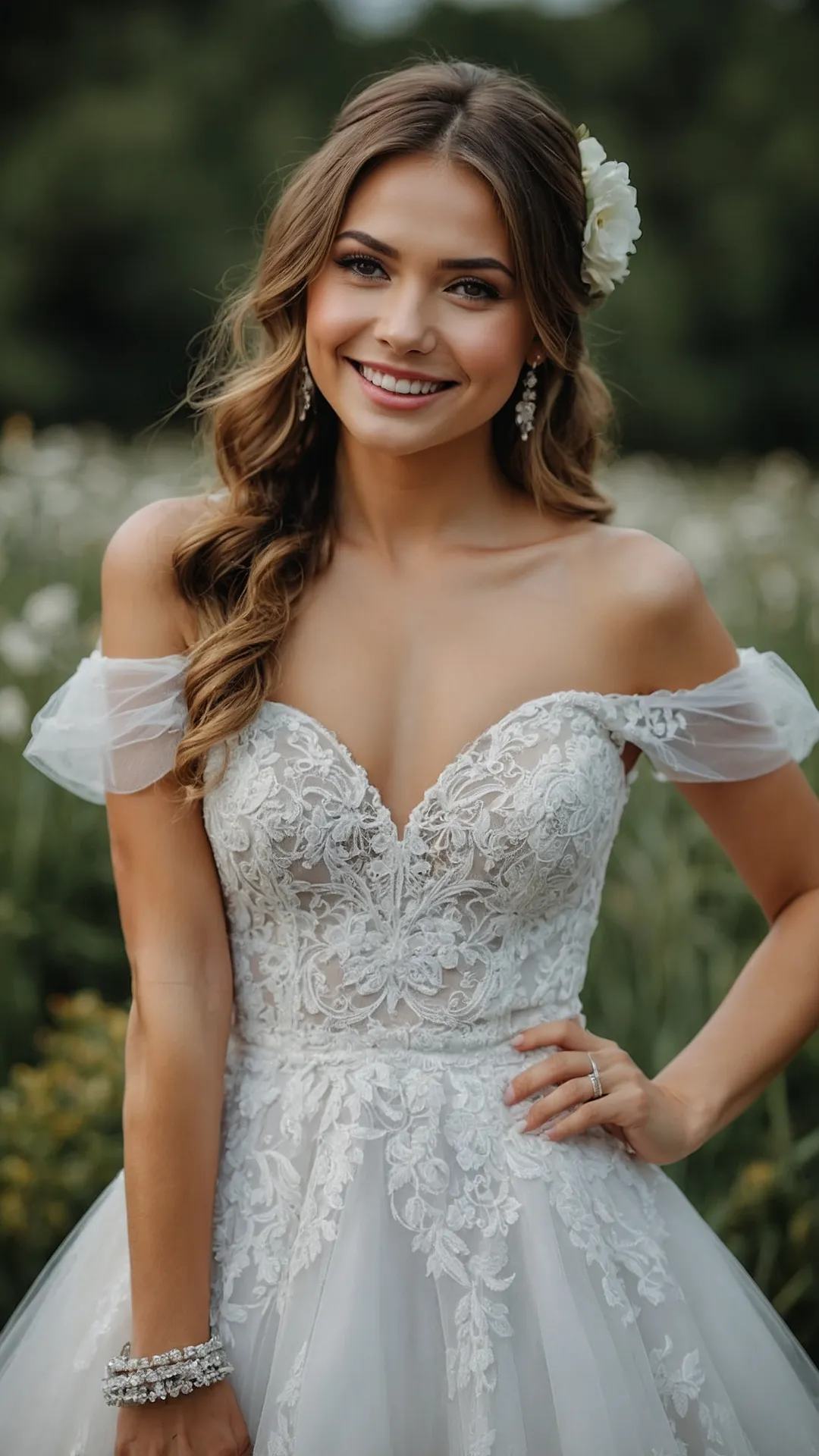 Celebrate in Style: 16 Medium Wedding Hairstyles for the Perfect Look 43 Glamorous Vows
