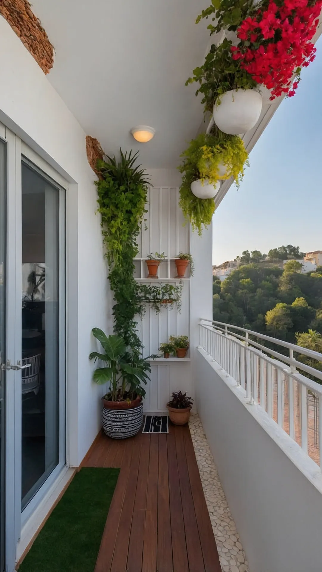 Transform Your Apartment: 17 Balcony Design Ideas to Elevate Your Space 37 Green Getaway Above