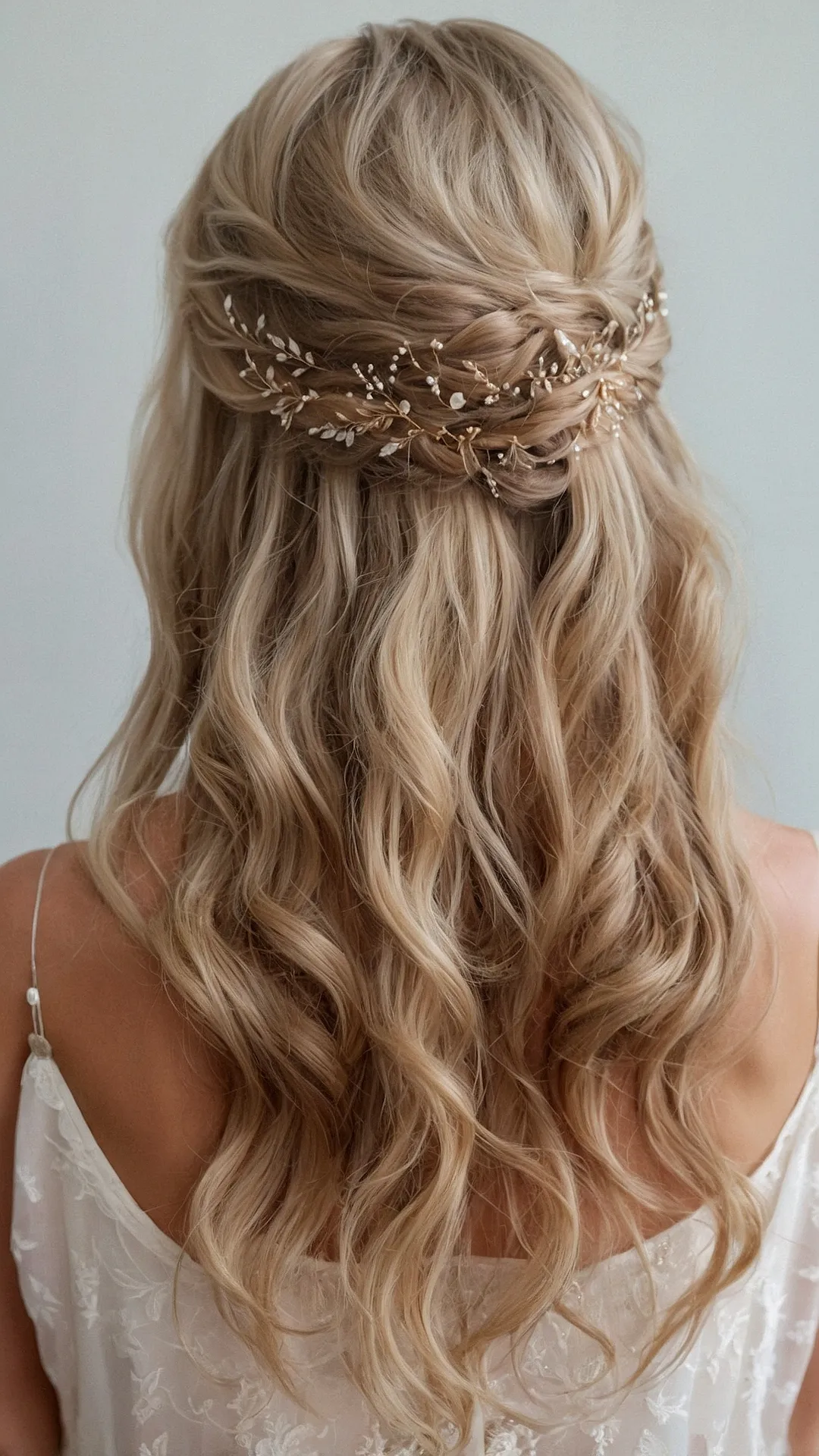 Let Your Hair Down: 15 Spectacular Bridal Hairstyles to Inspire You 45 Shimmering Vows