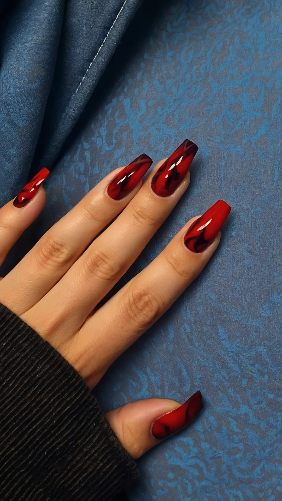 Autumnal Glam: 14 Enchanting Red Nail Ideas for Fall 2024 37 Flame Tips 2024: