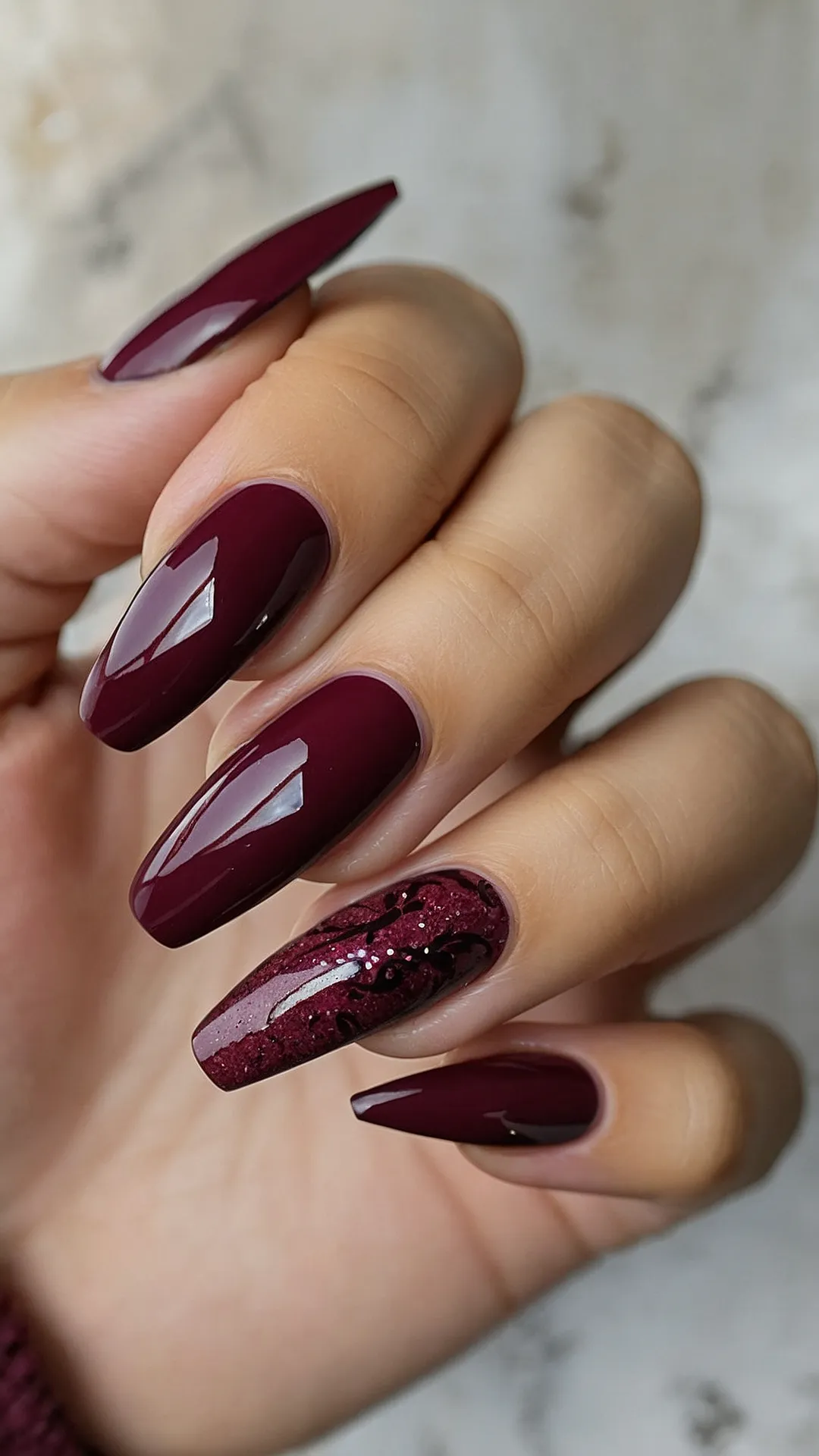 Burgundy's Best: Nail Art Showcase