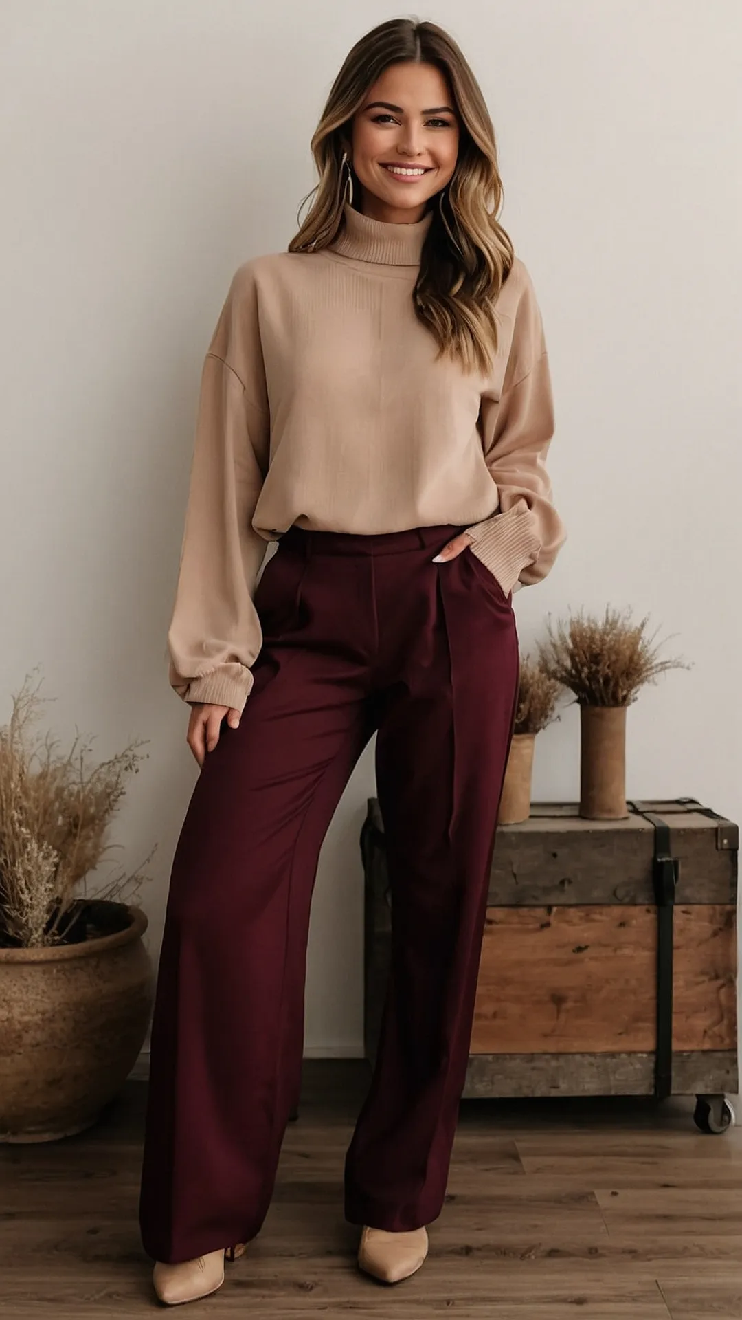 Wine Pants Wonders: 19 Outfit Ideas That Wow! 37 The Wine Hue