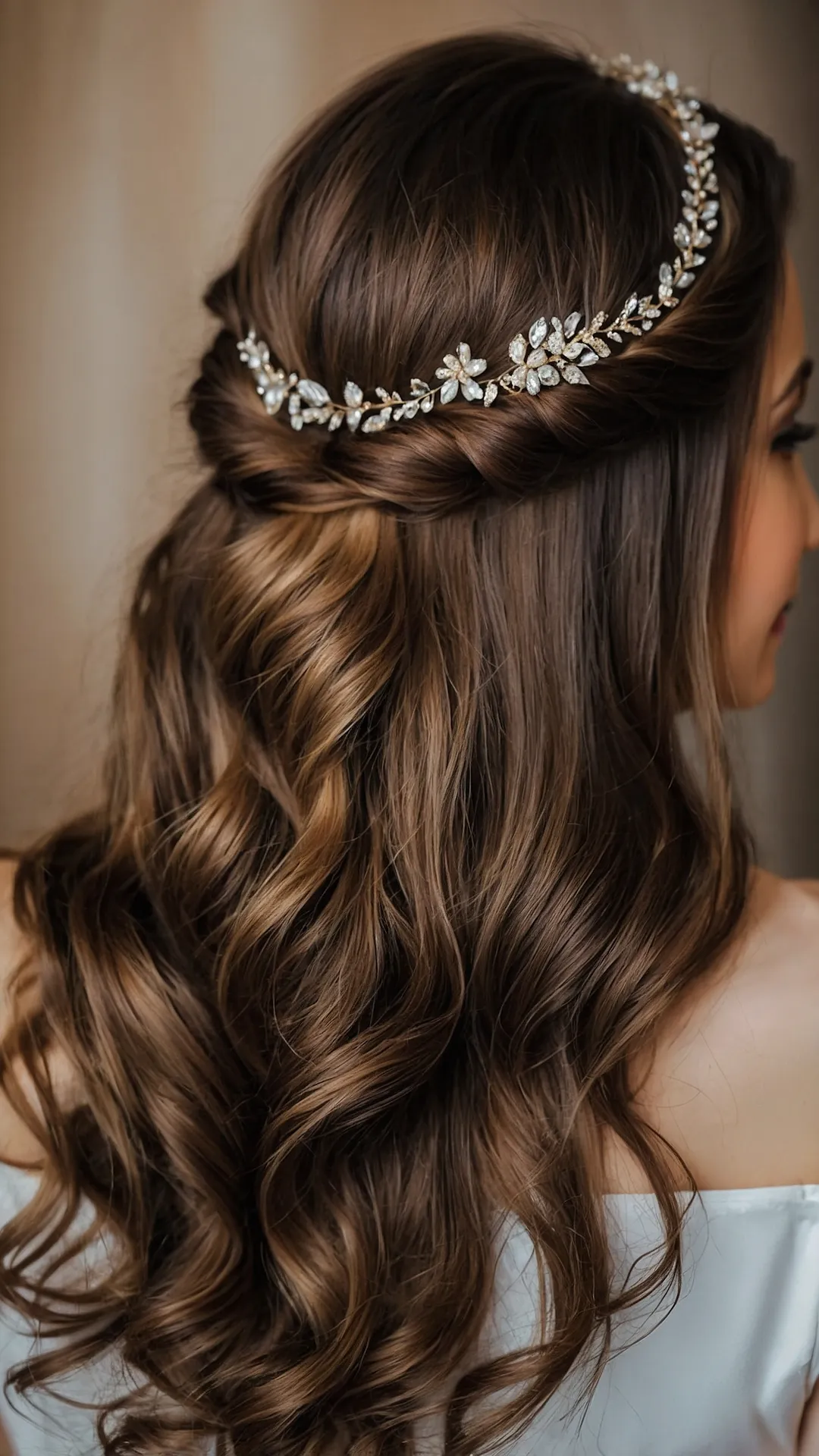 Sparkle Crown, Bridal Cascade