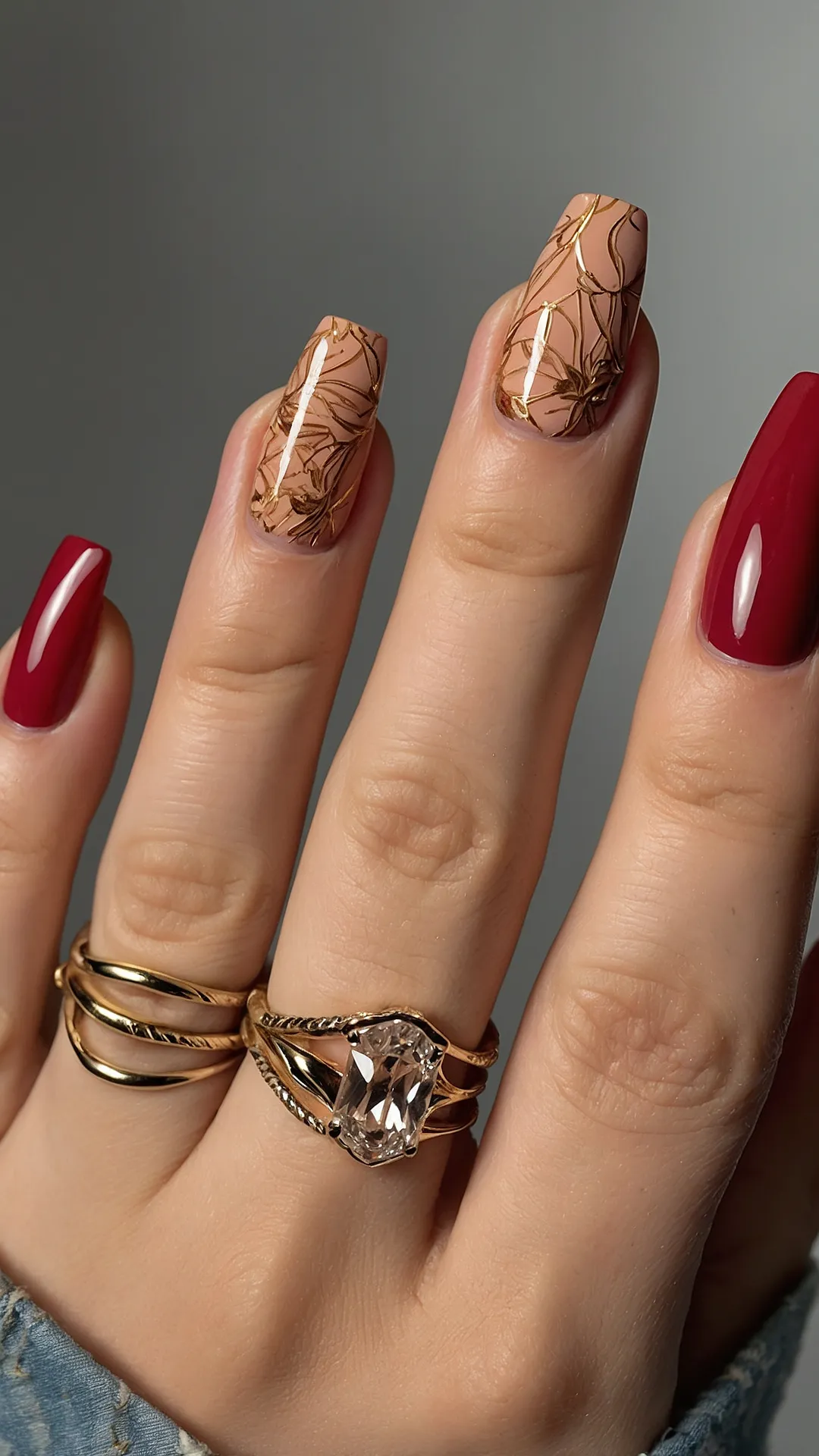 Blinged-Out Coffin Tips