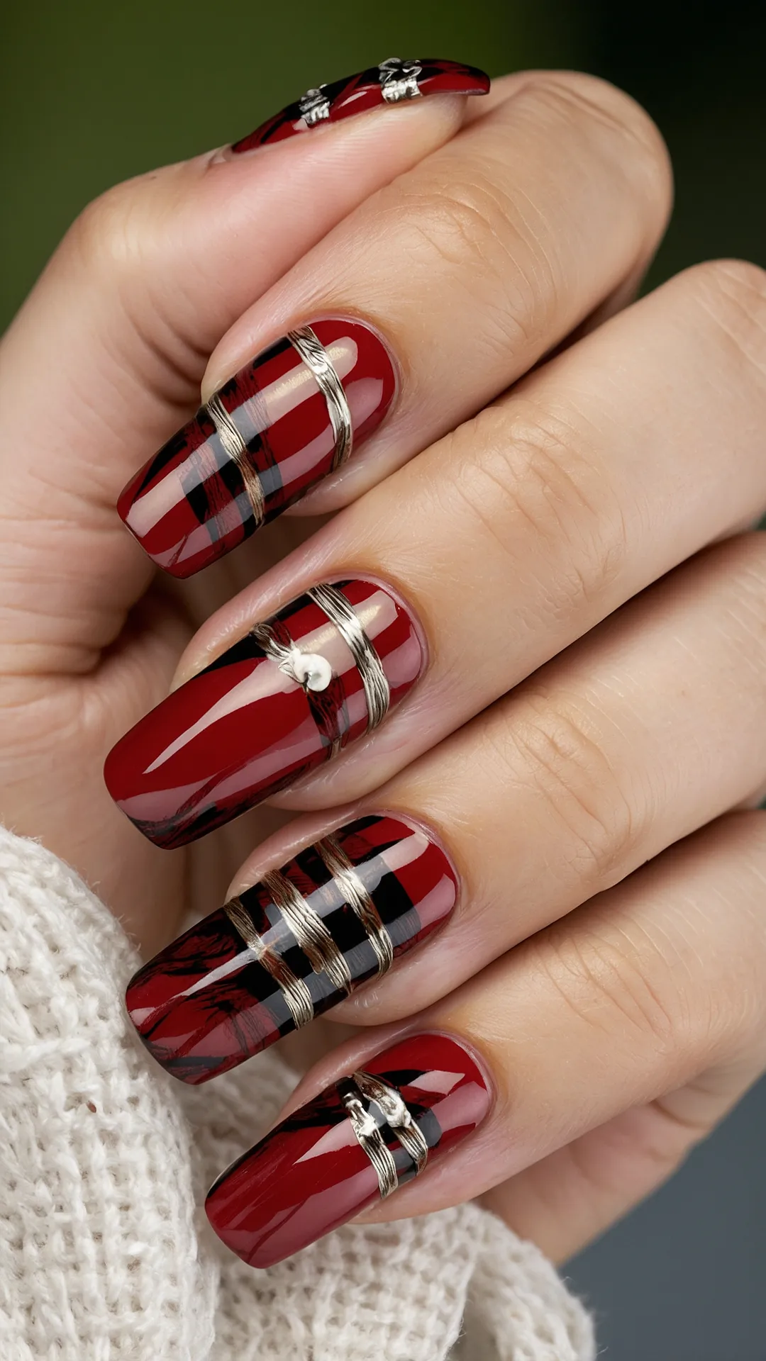 Elevated Plaid Mani