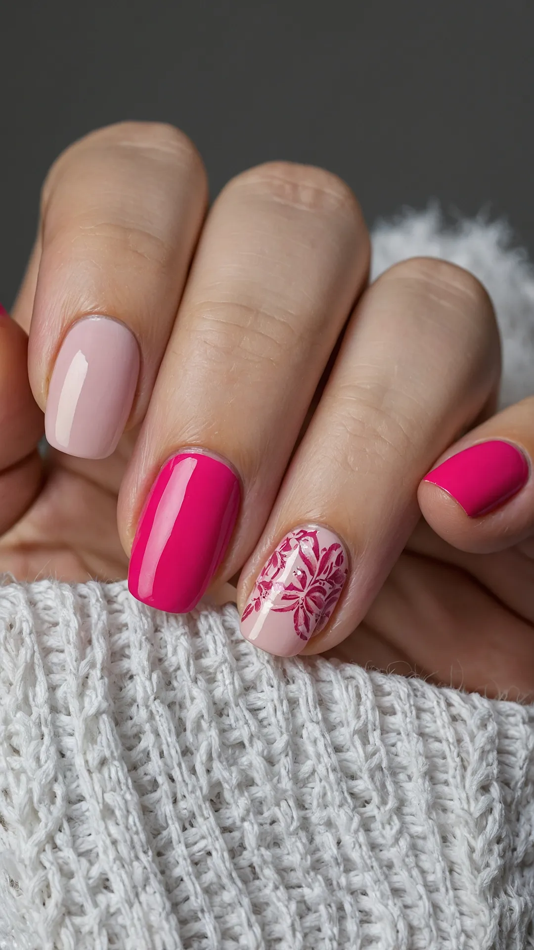 Blush & Bold Mani