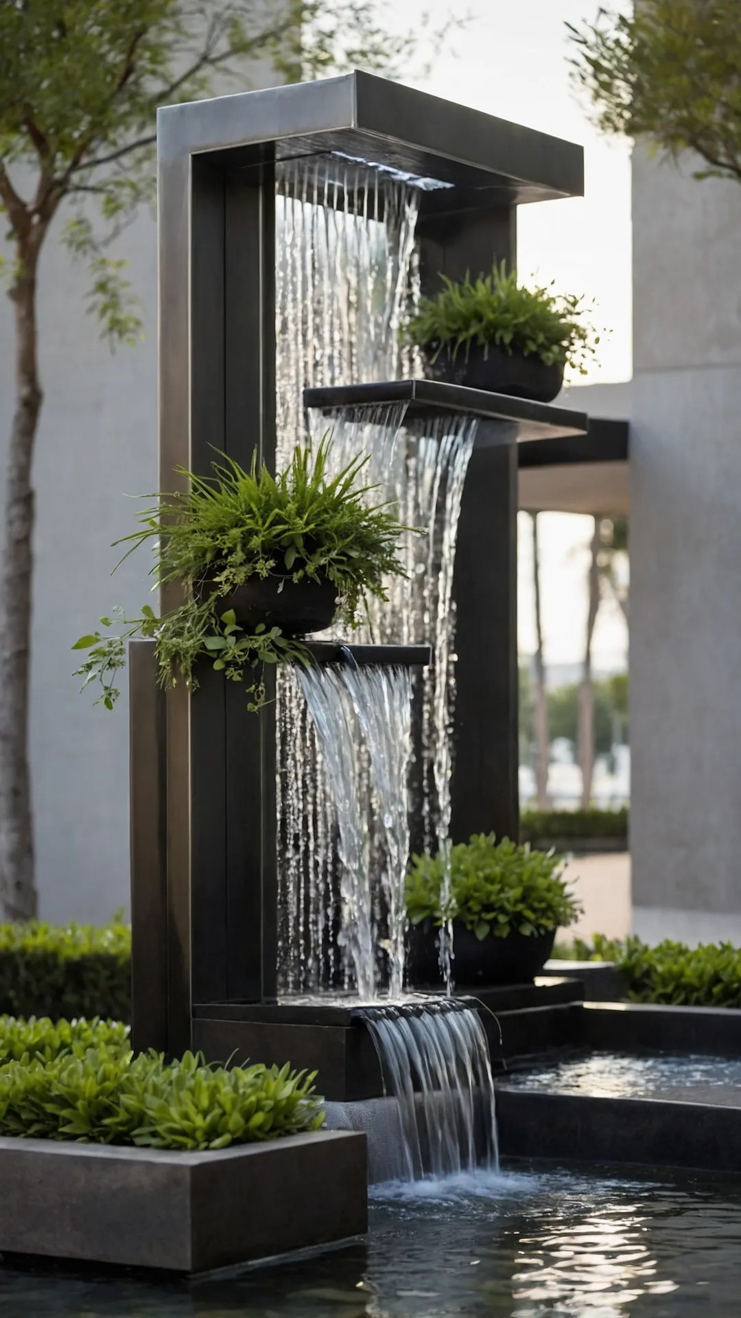 Illuminated Wall Cascade