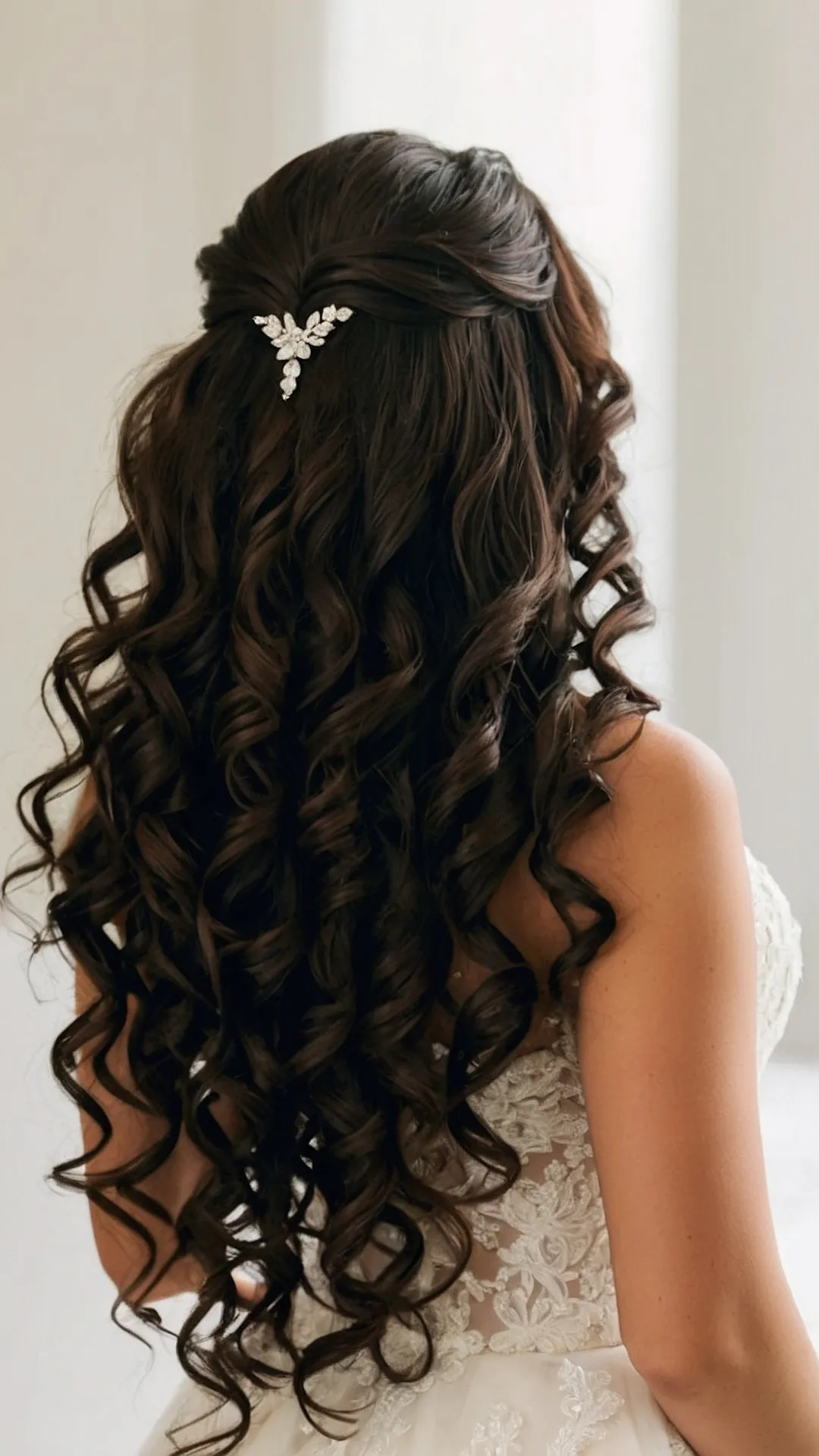 Curly Hair, Happy Bride