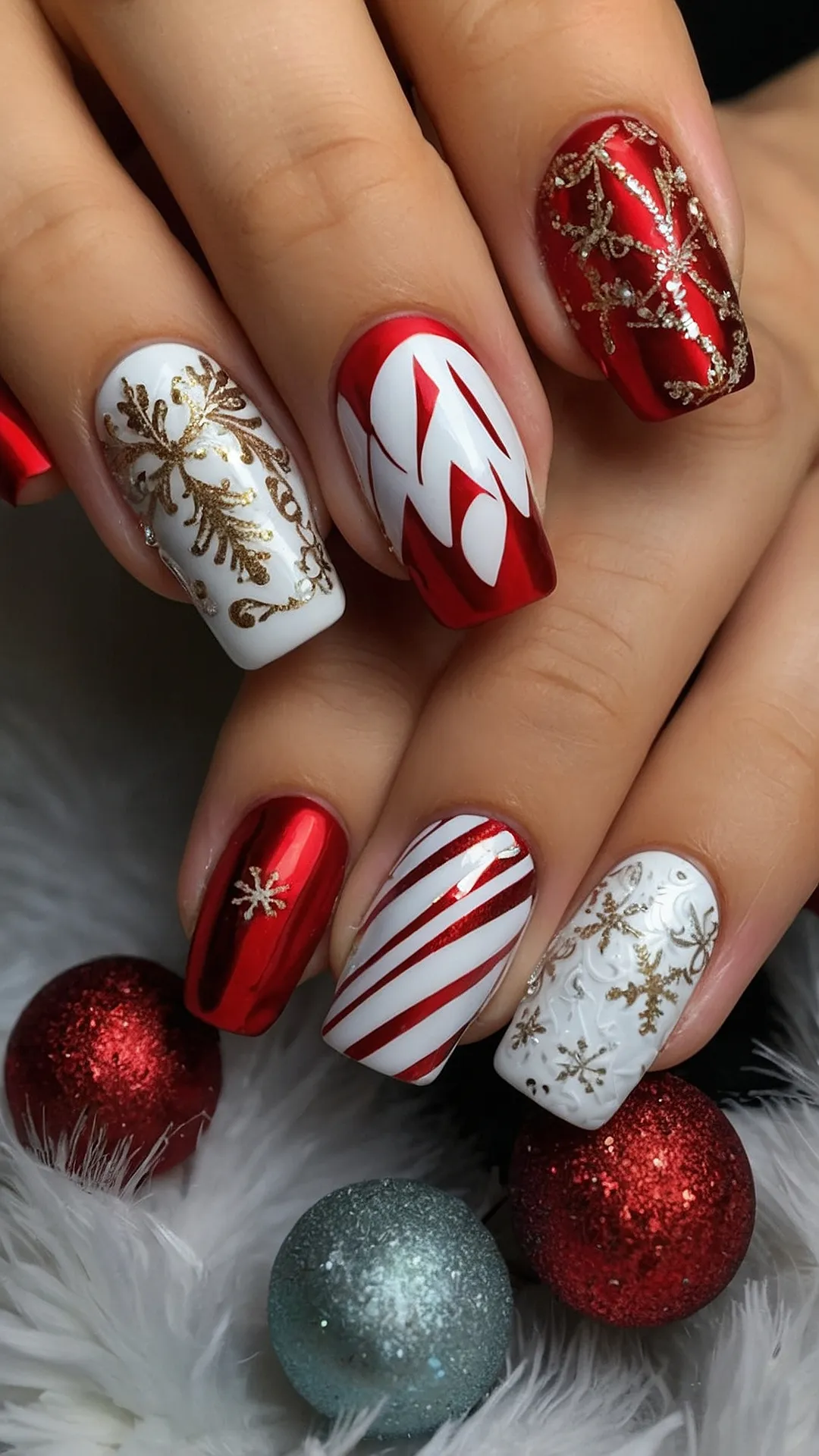 Santa's Red Nails