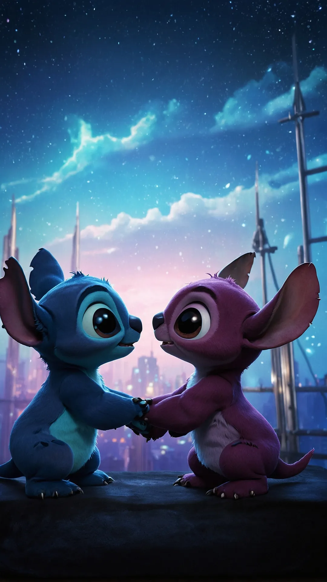 Stitch's City Glow