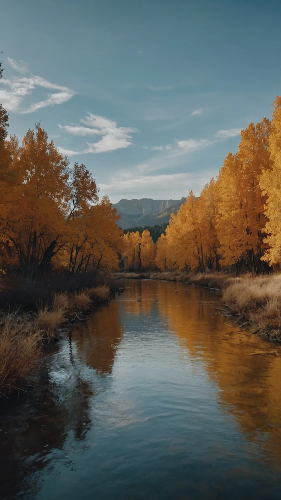 Golden River Reflections: