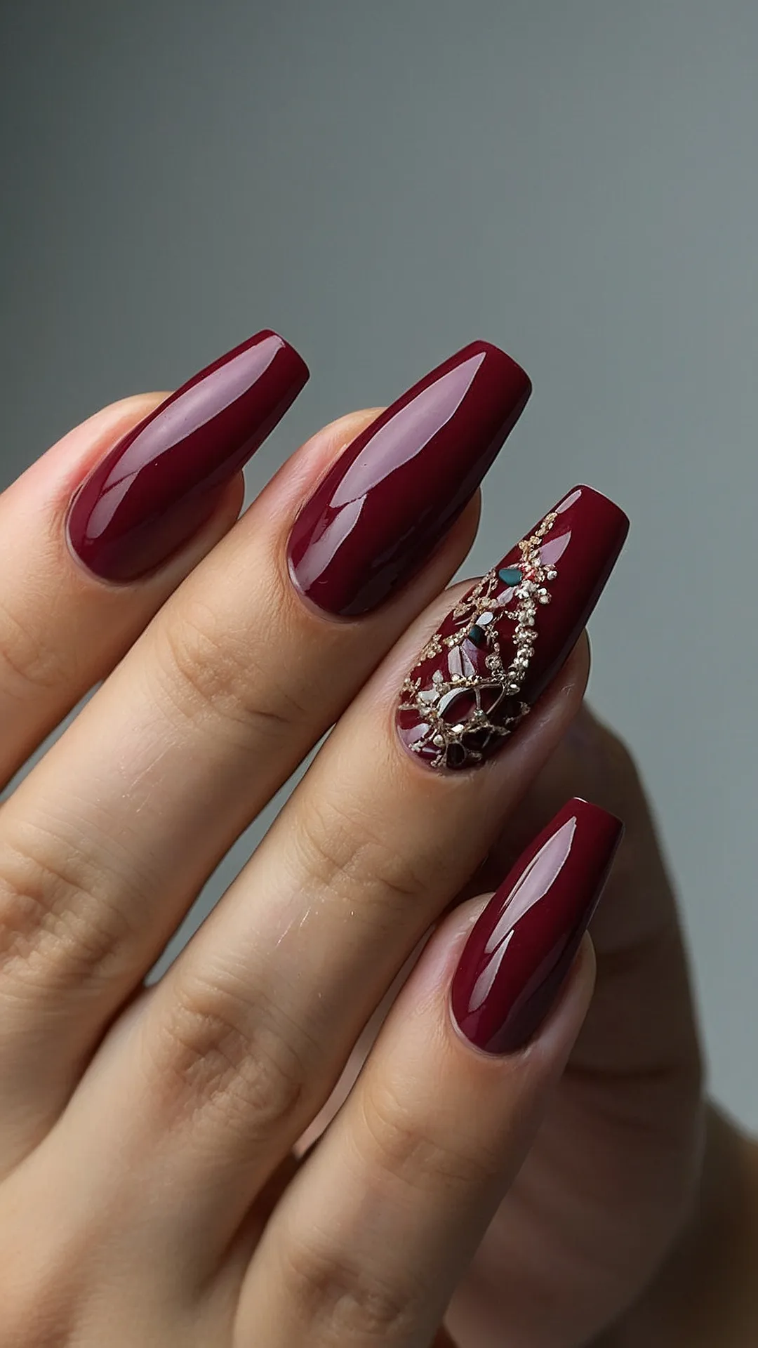 Burgundy Nail Extravaganza