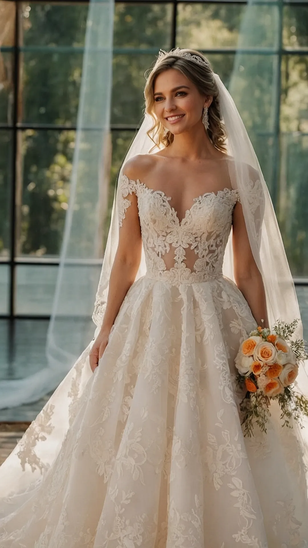 Stunning Down Styles and Veils for the Contemporary Bride