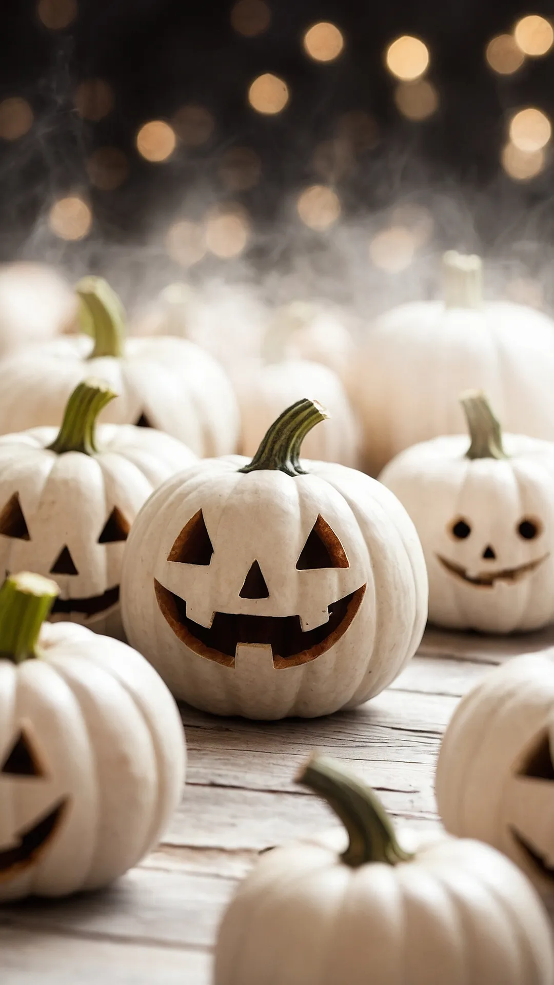 Spooky White Pumpkins