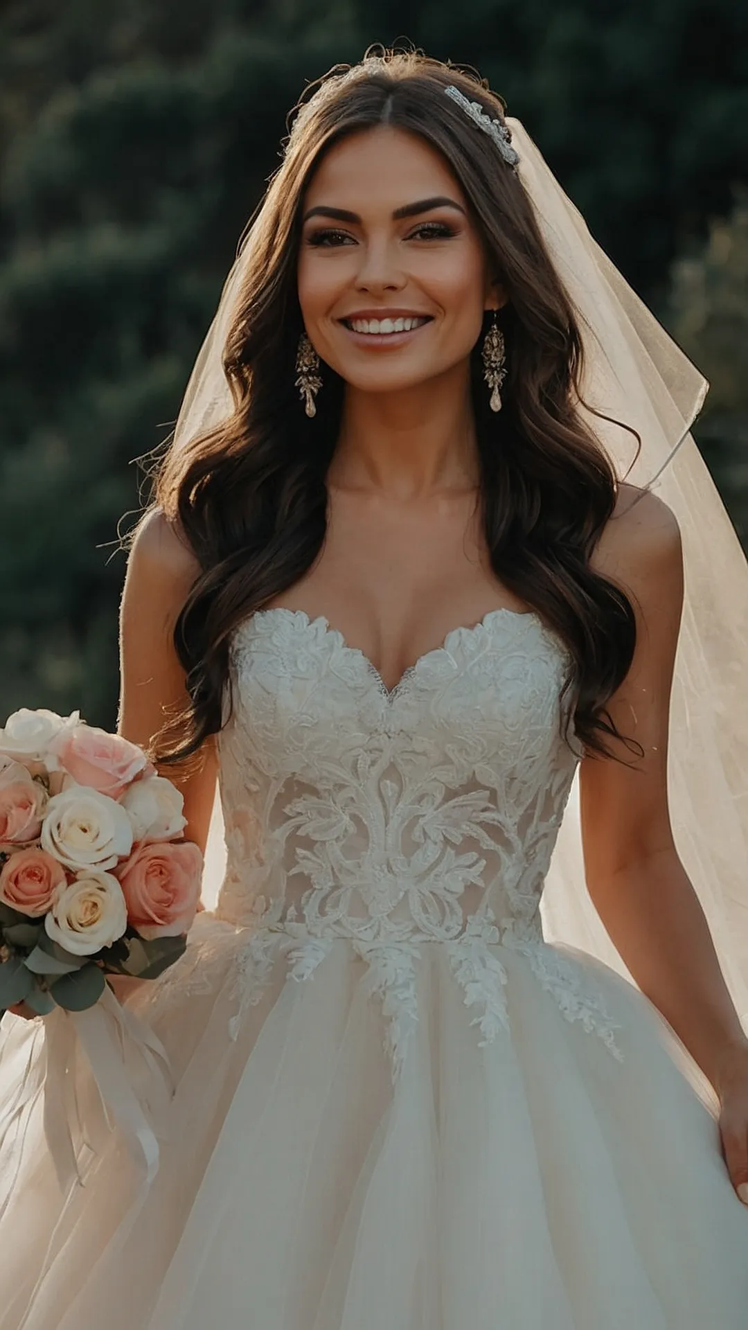 Down Bridal Hairstyles:  Let Your Locks Flow Like a Princess!