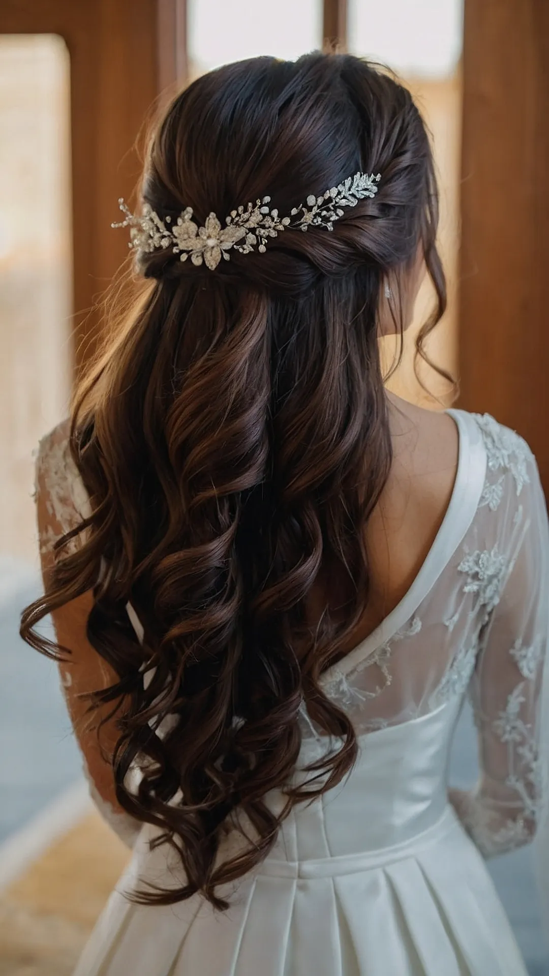 Classy Half Up Half Down Hair Designs for Your Wedding Day