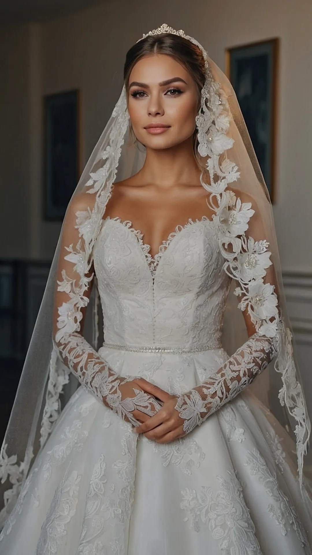 Intricate Wedding Updos with Veils for a Glamorous Bridal Look