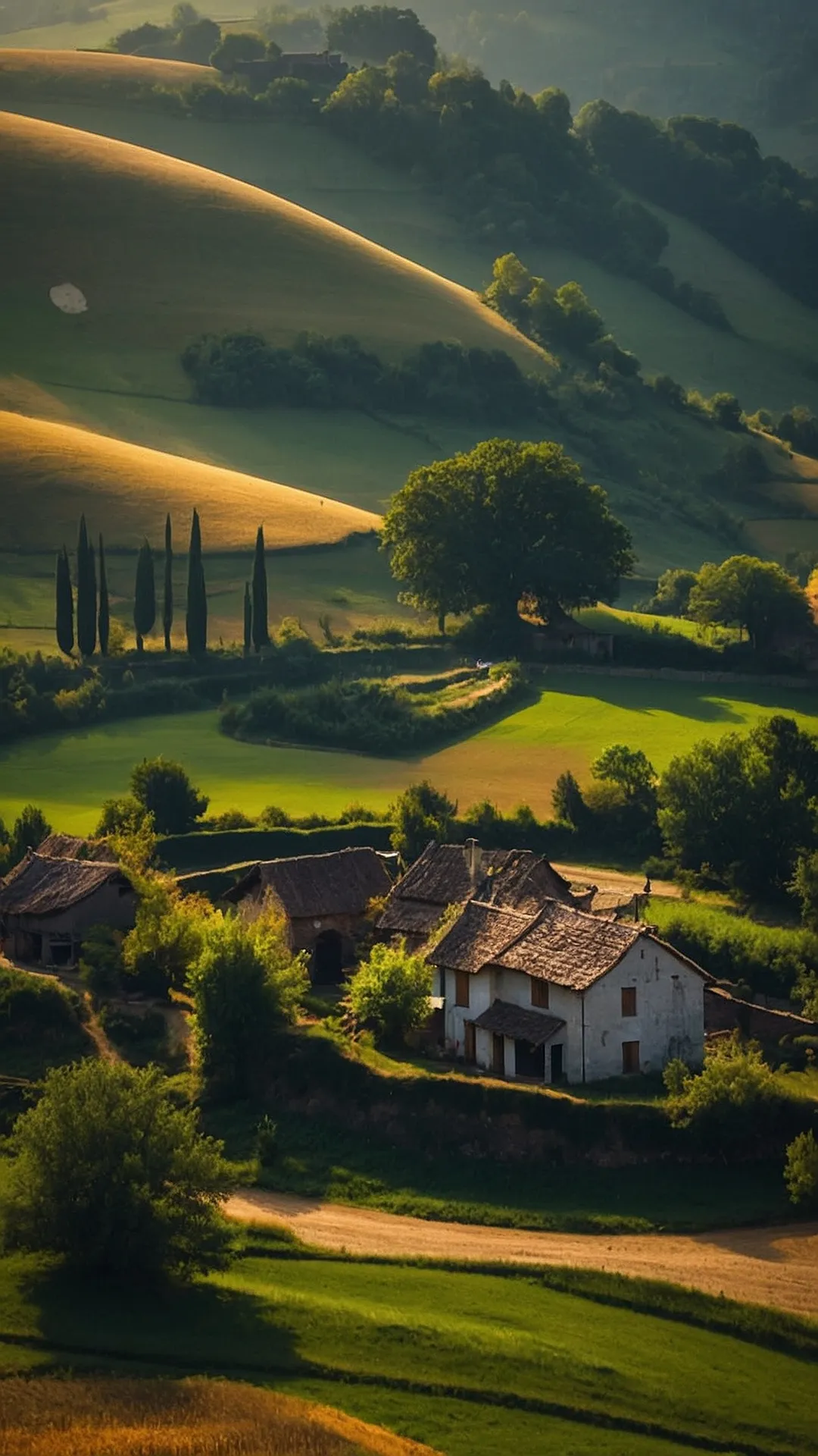 Mountain Hues & Village Views