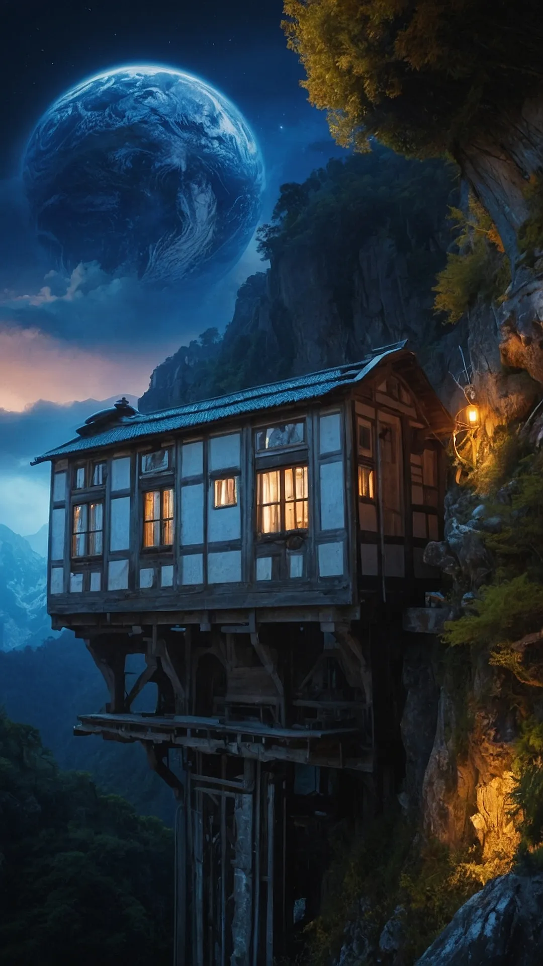 Idyllic Riverbanks Framed by Lush Greenery and Wildlife