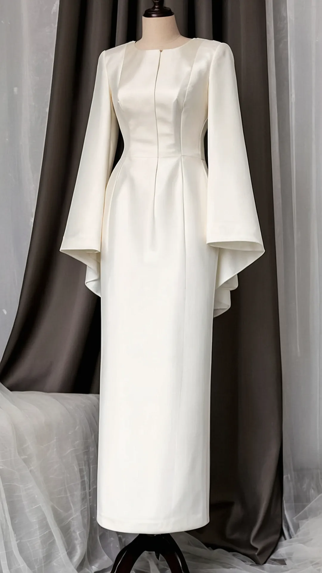 Formal Sheath Silhouette with Wrapped Surplice Detail Peacock