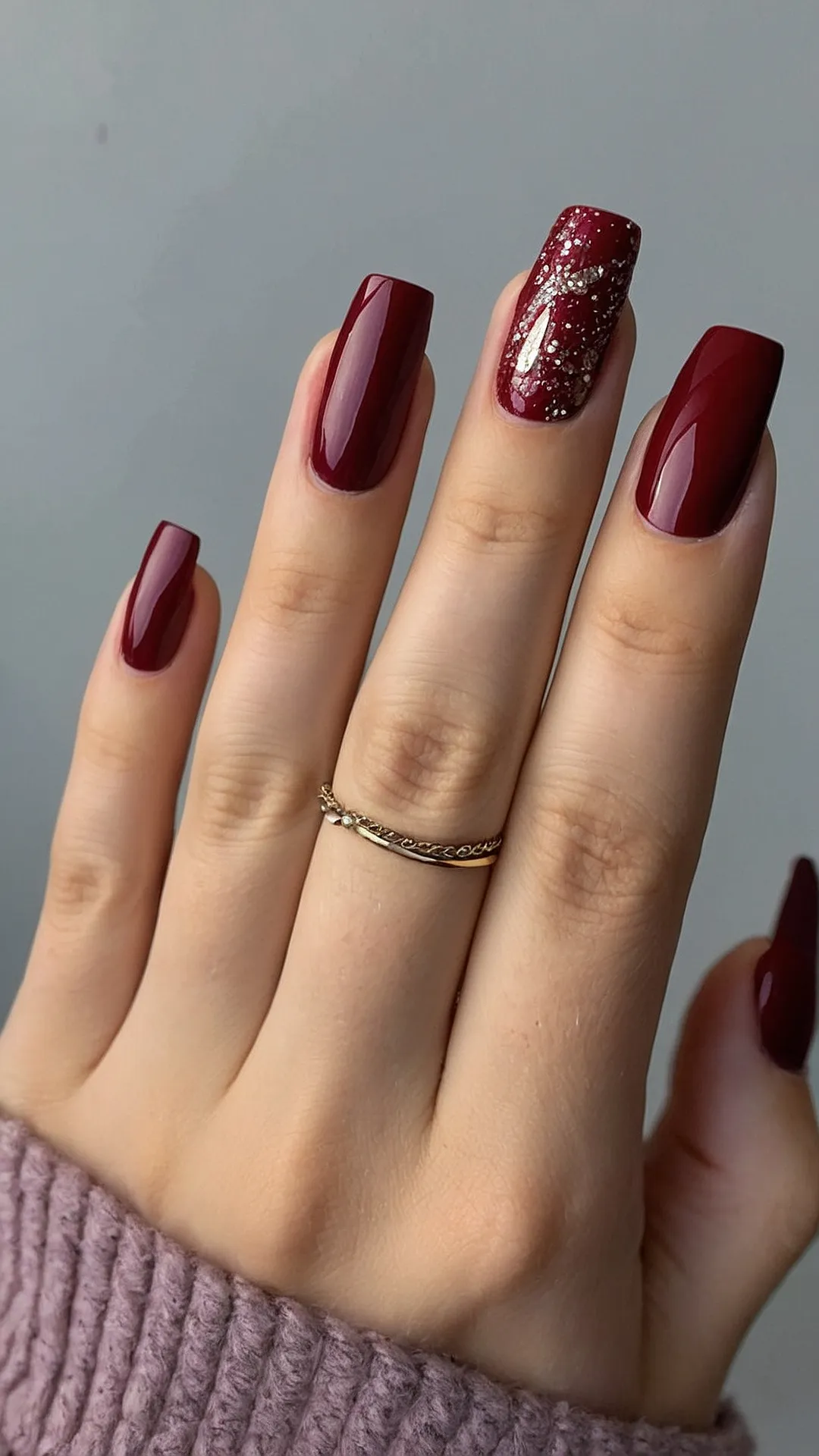 Burgundy Nail Art