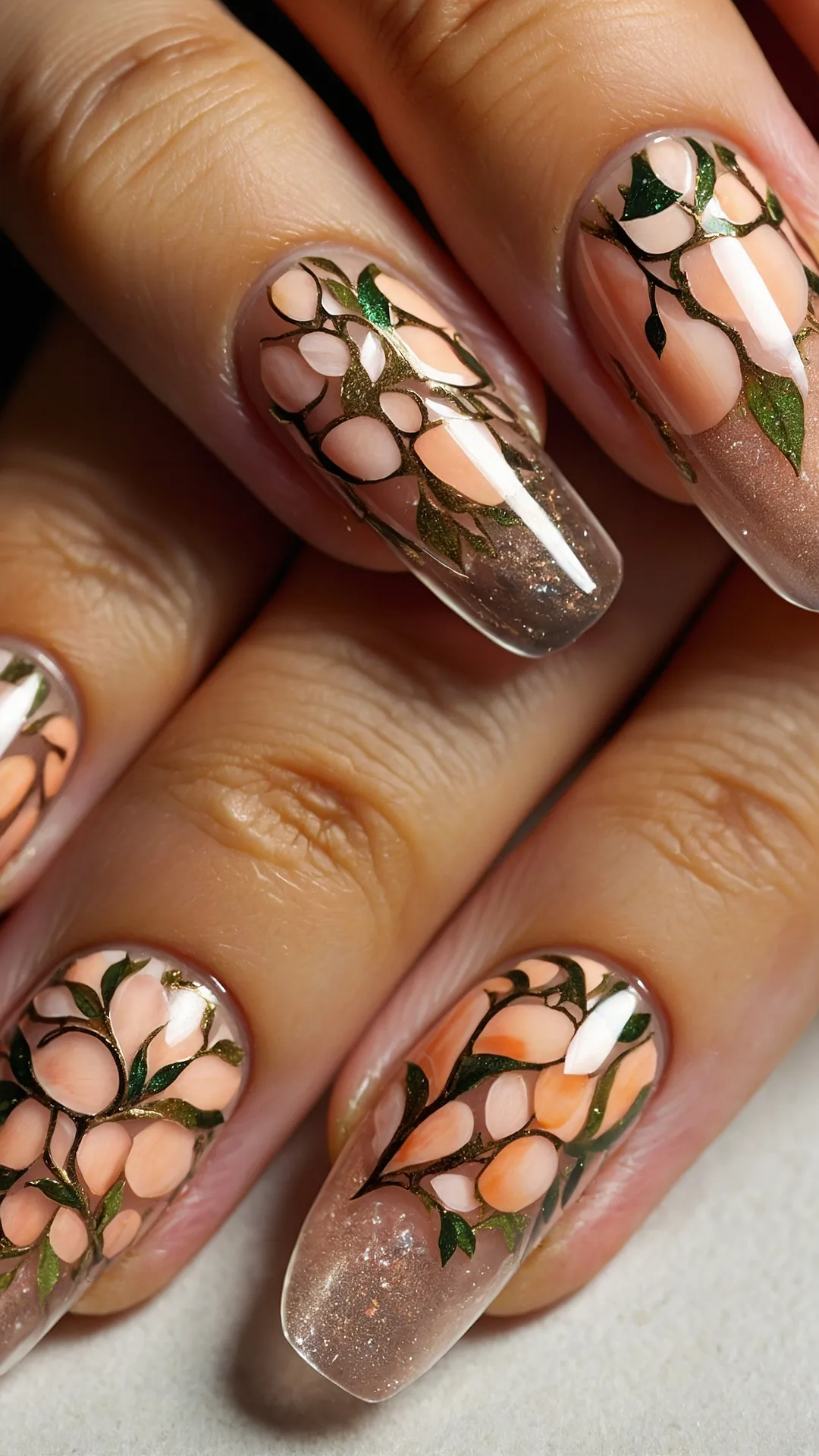 Peach Pop Nails