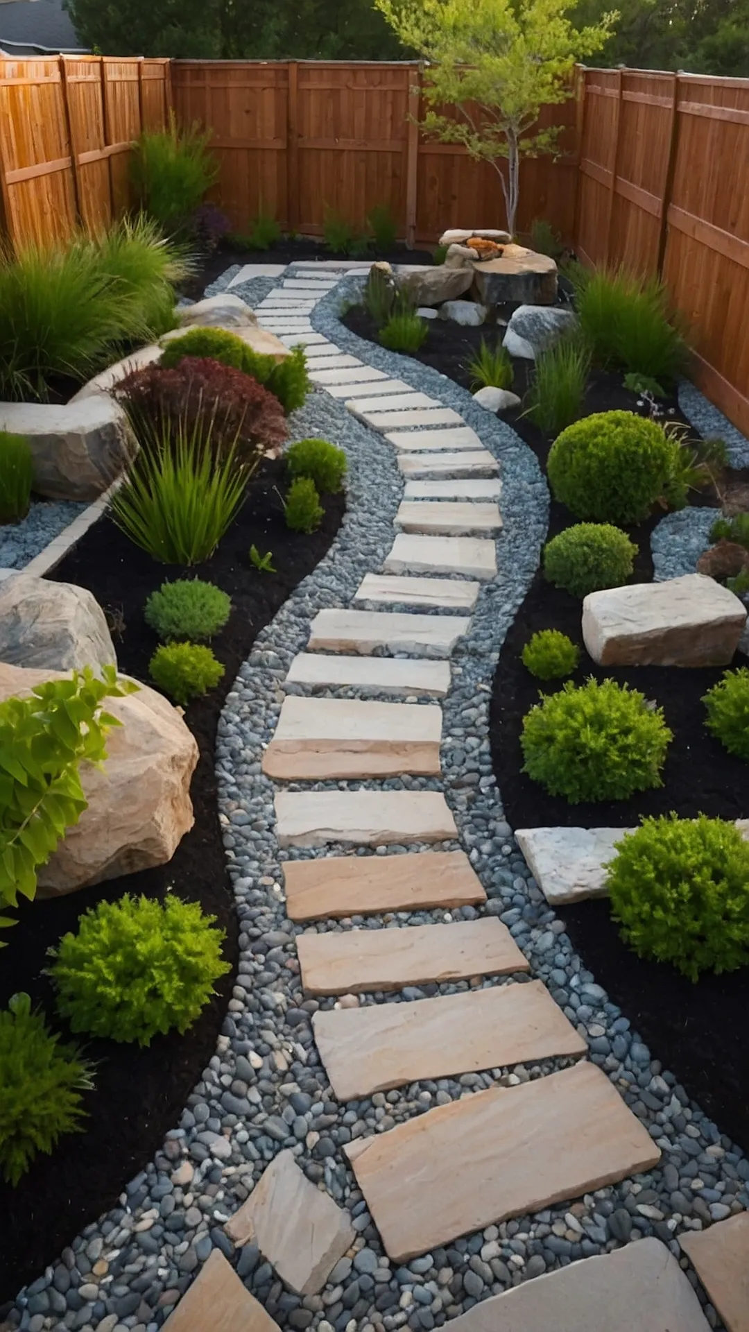 Zen Stone Path Oasis: