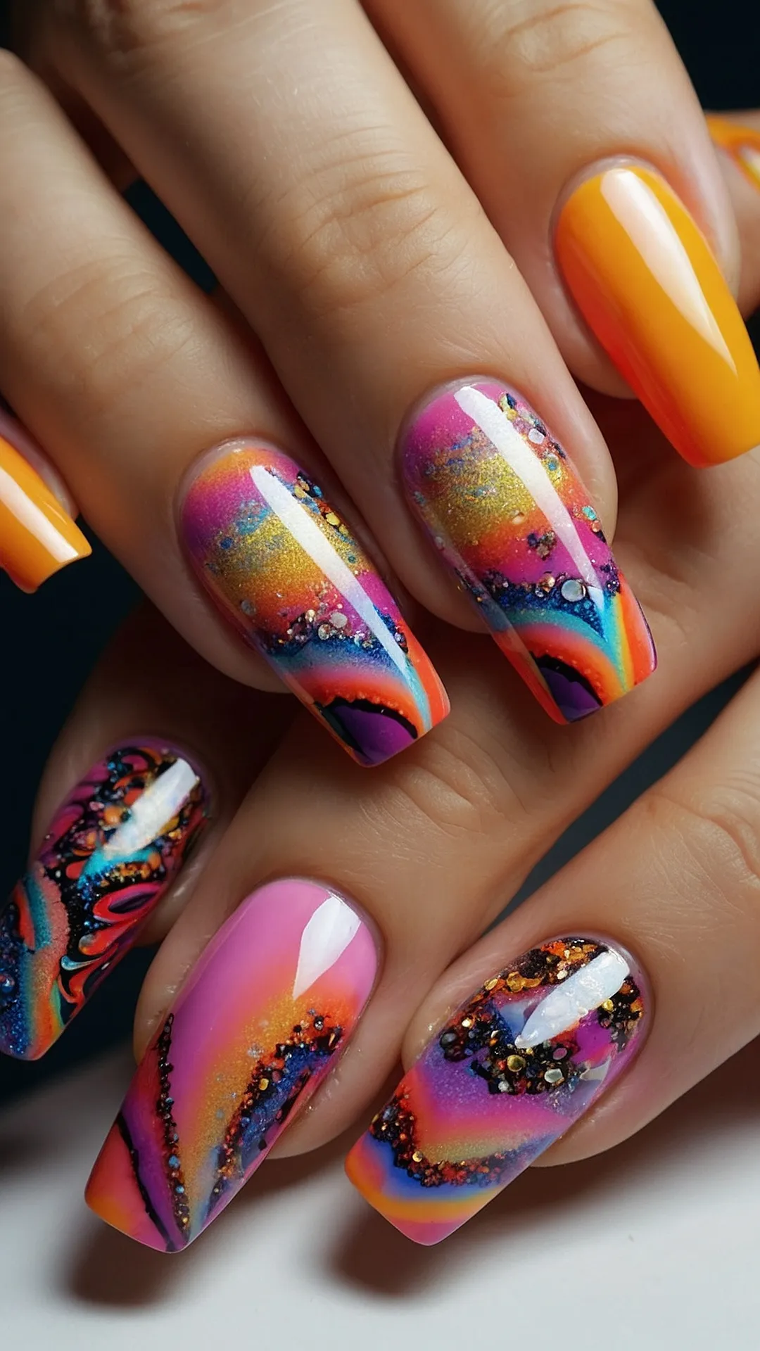 November Nails:  Rainbow Ready for Fall