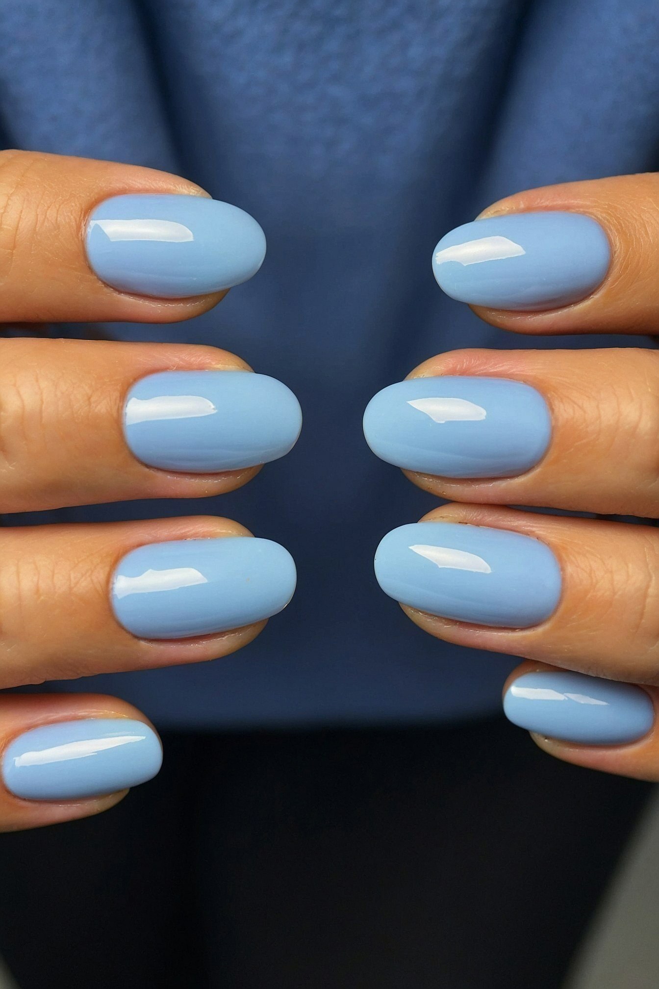 Smooth, Cool Sky-Blue Nail Polish