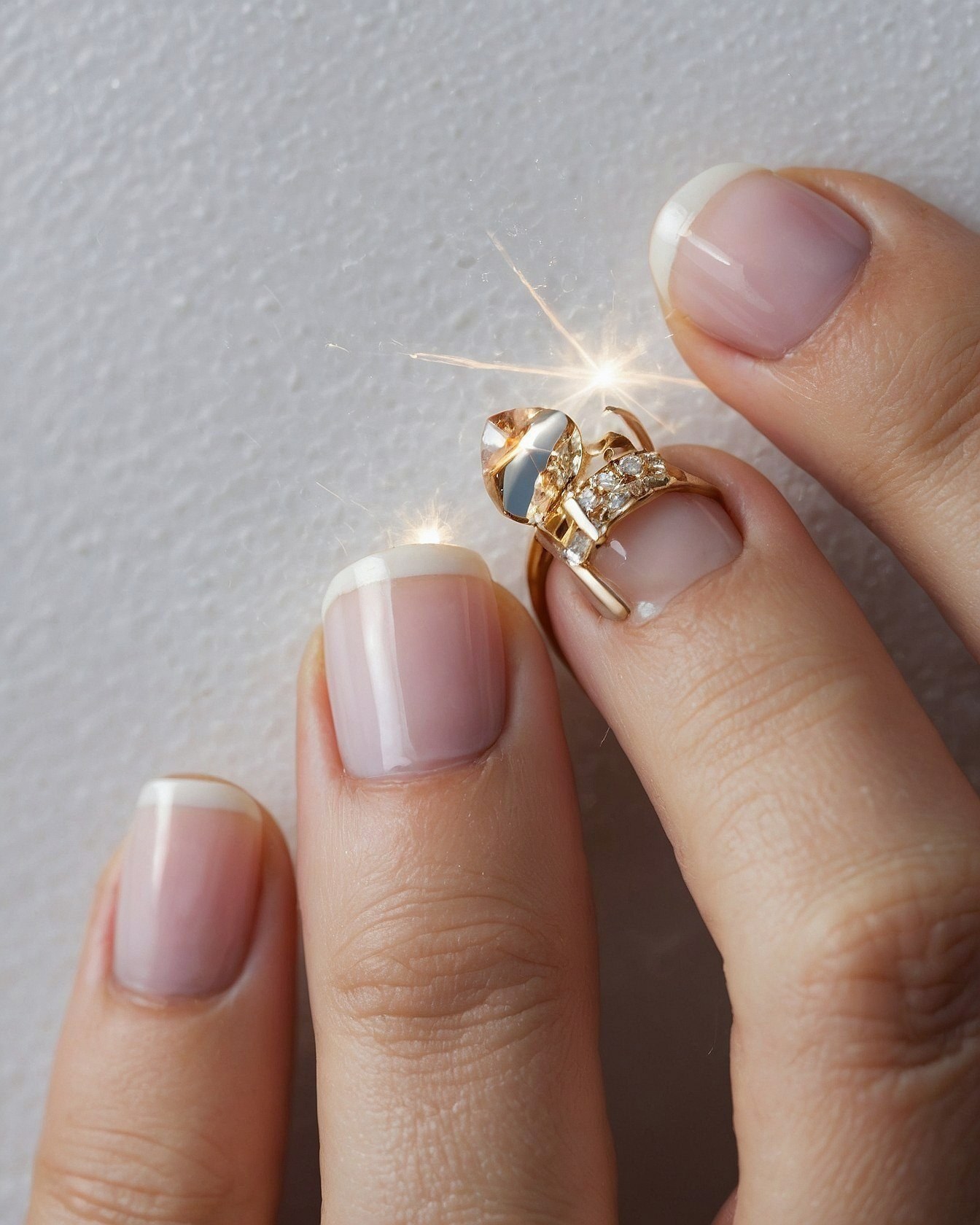 Focus on the gleam of a statement ring