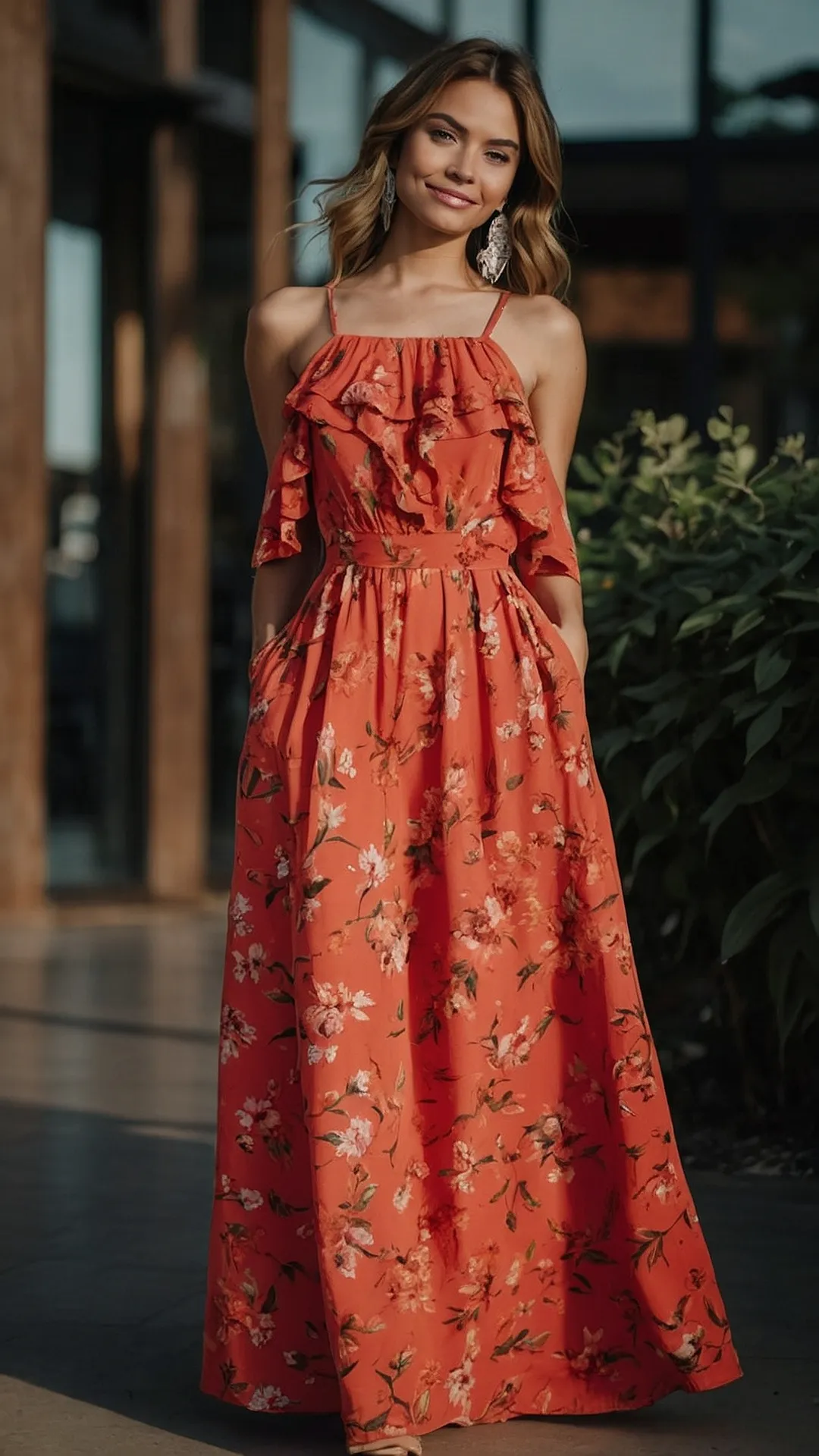 Red Hot Floral Maxi Dress:  Ready to Bloom!