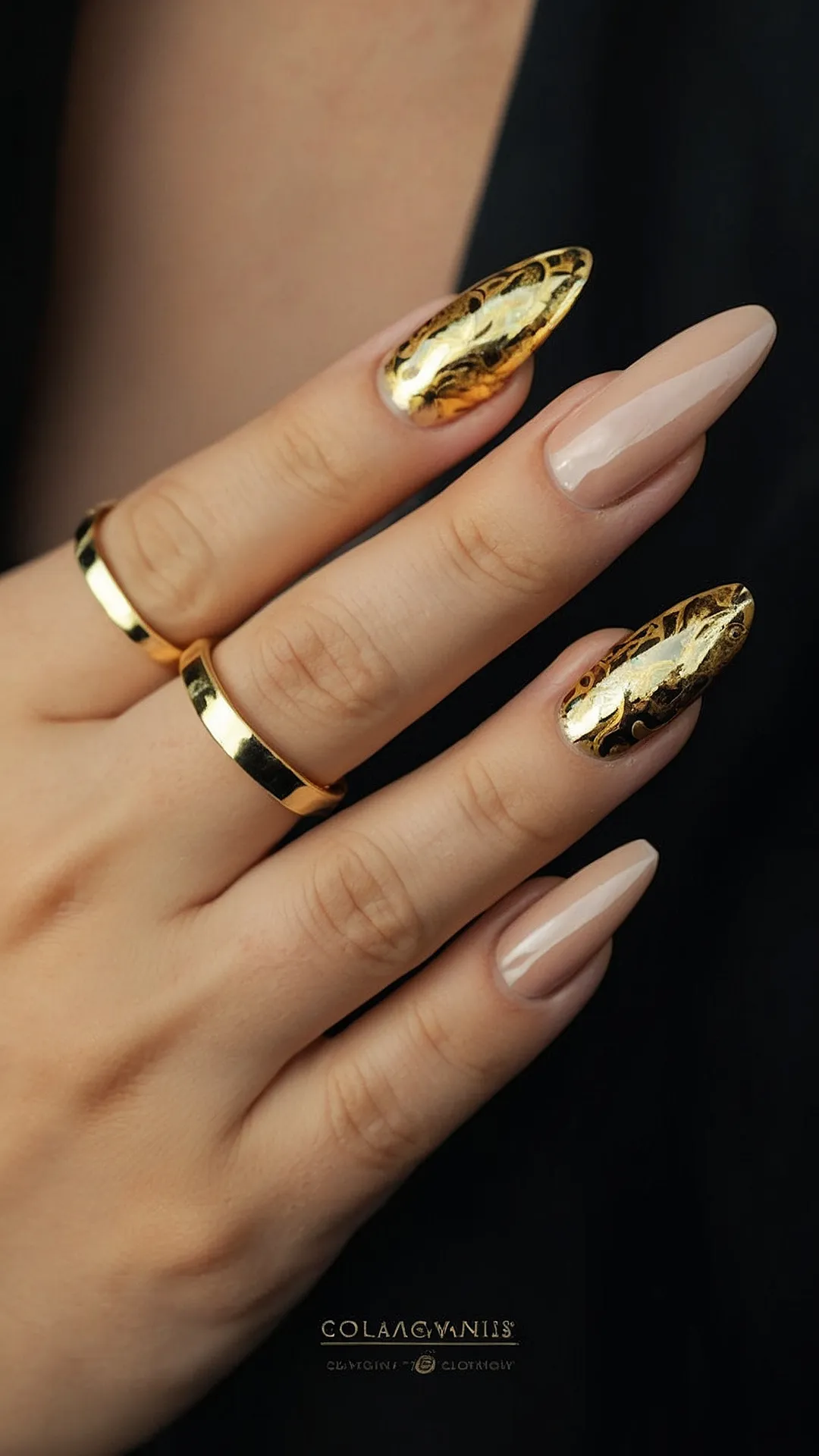 Gold Nail Glitz: