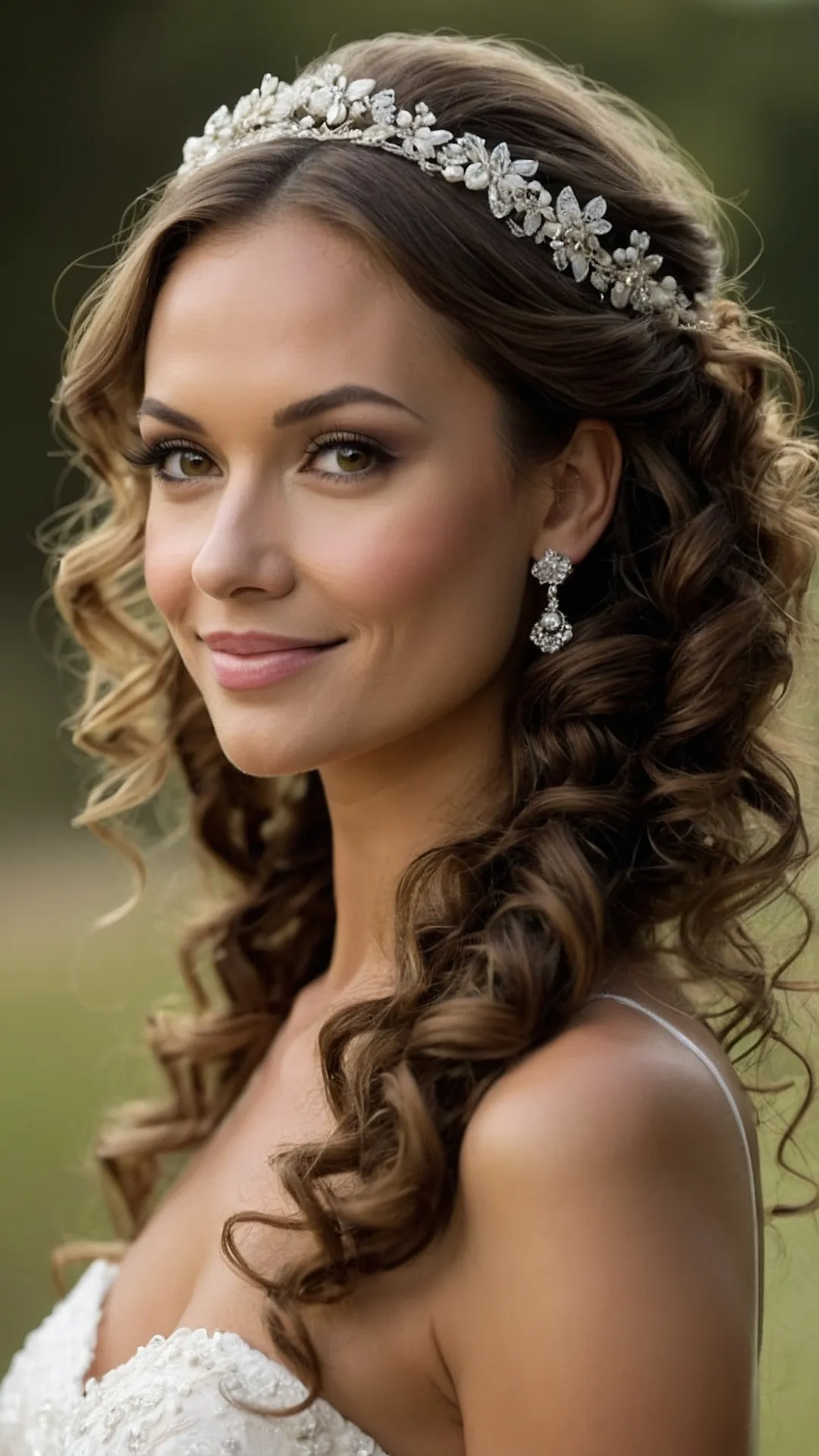 Curly Hair, Happy Bride