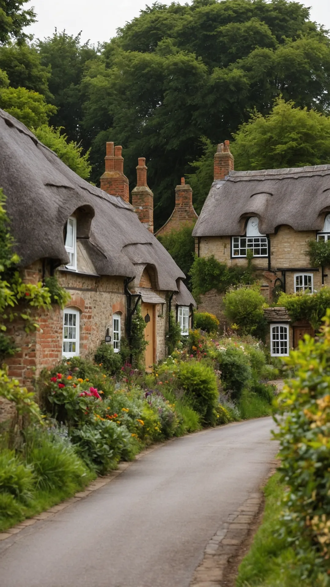 Cottages Crowned in Thatch