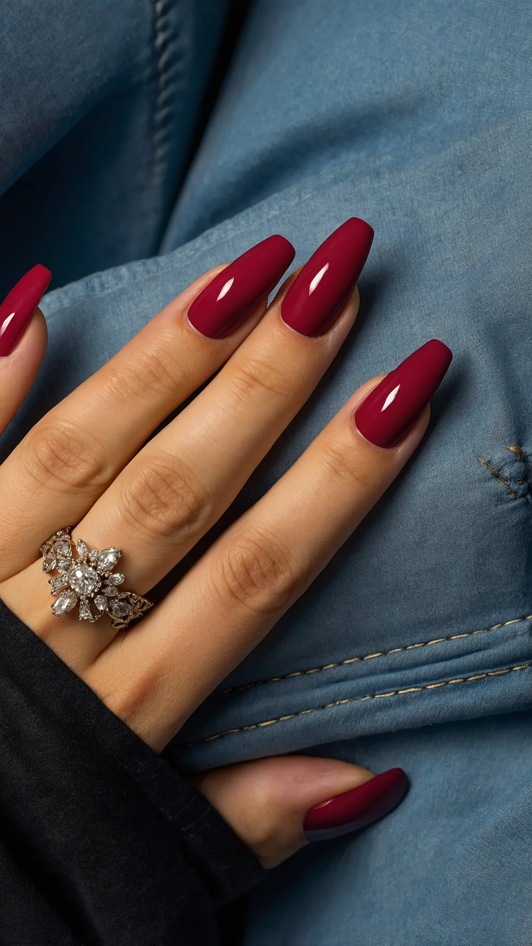 Cozy Crimson Tips