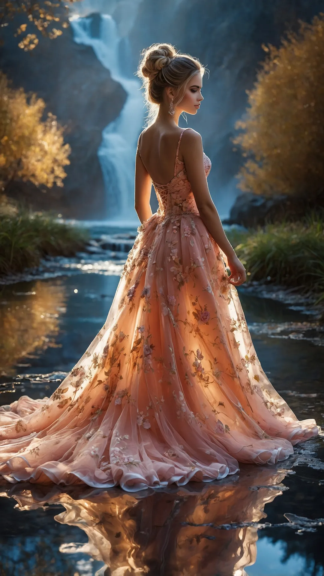 Gown & Cascade Display