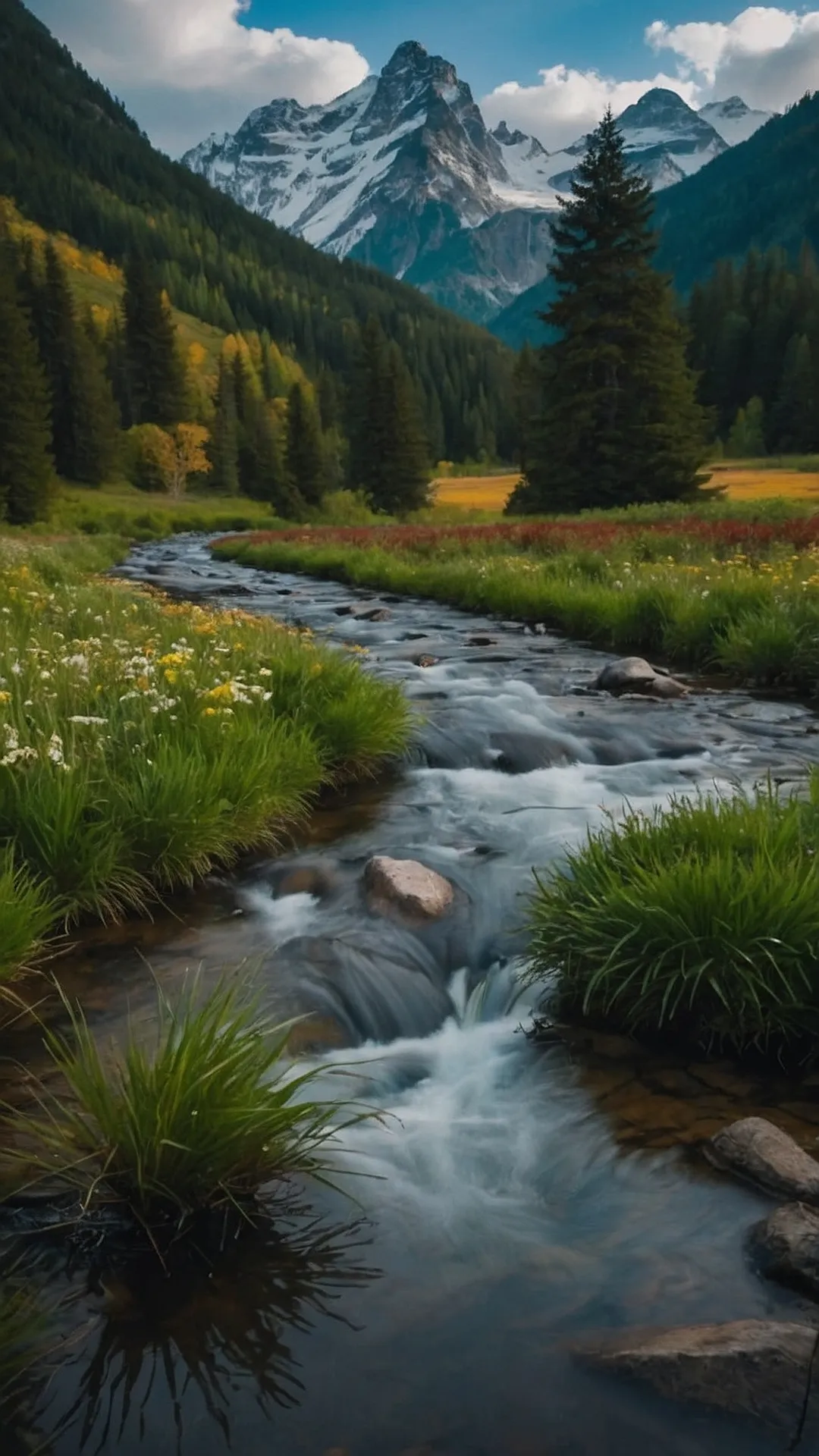 Mountain Stream Serenity: