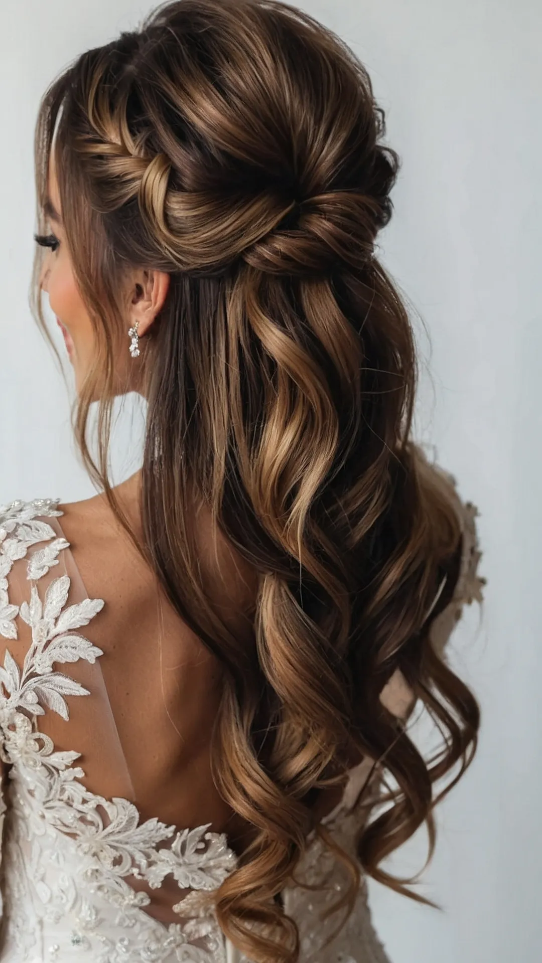 Beautiful Half Up Half Down Looks to Enhance Your Bridal Beauty