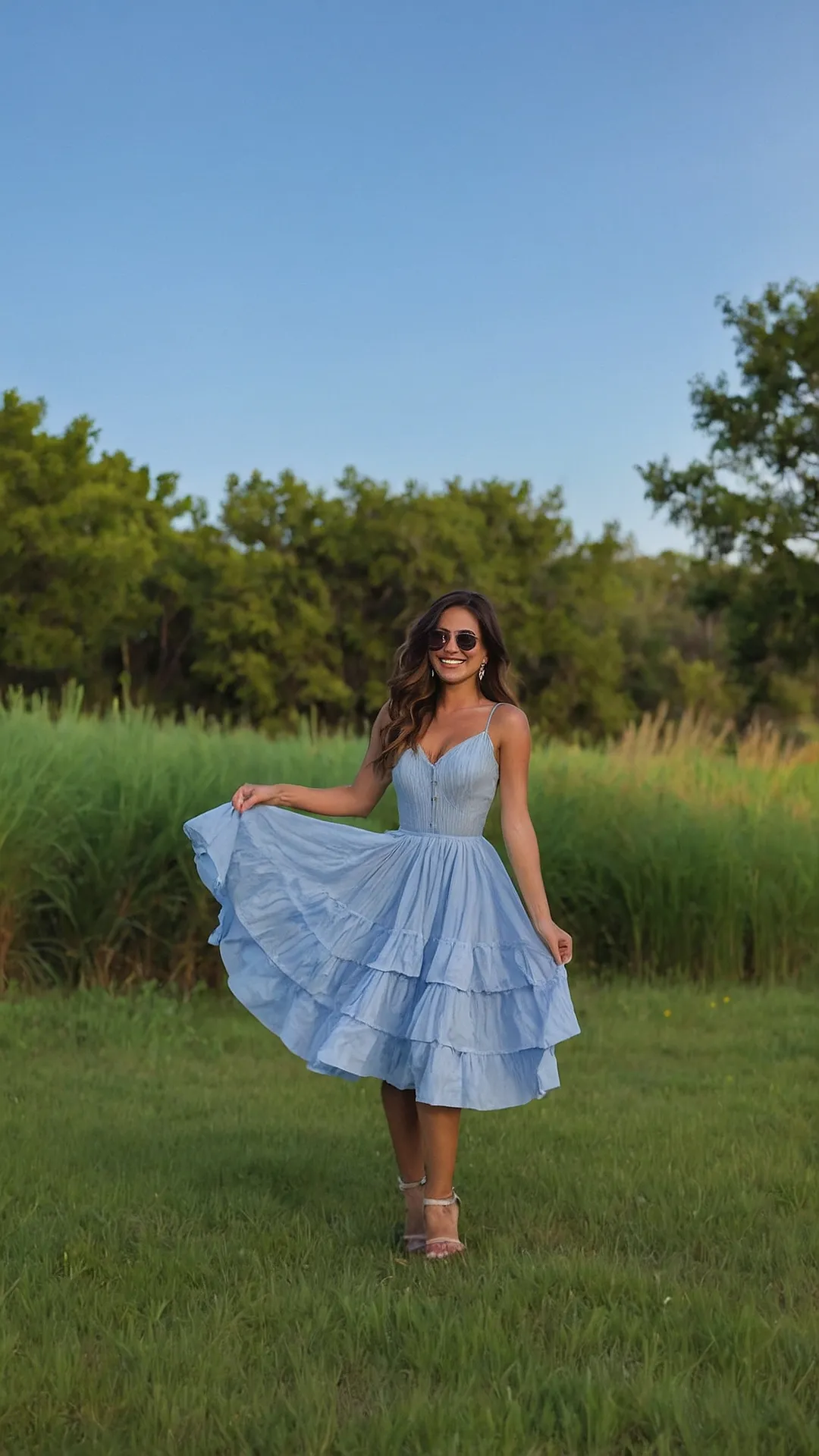 Blue Floral Frock Outfit:  Summertime Dreamin'