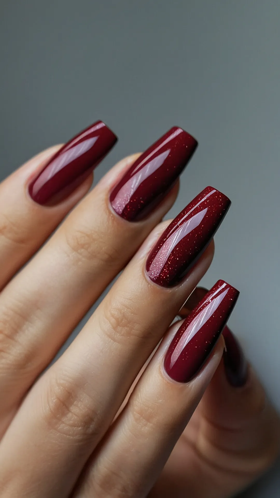 Burgundy Bliss: Nail Art