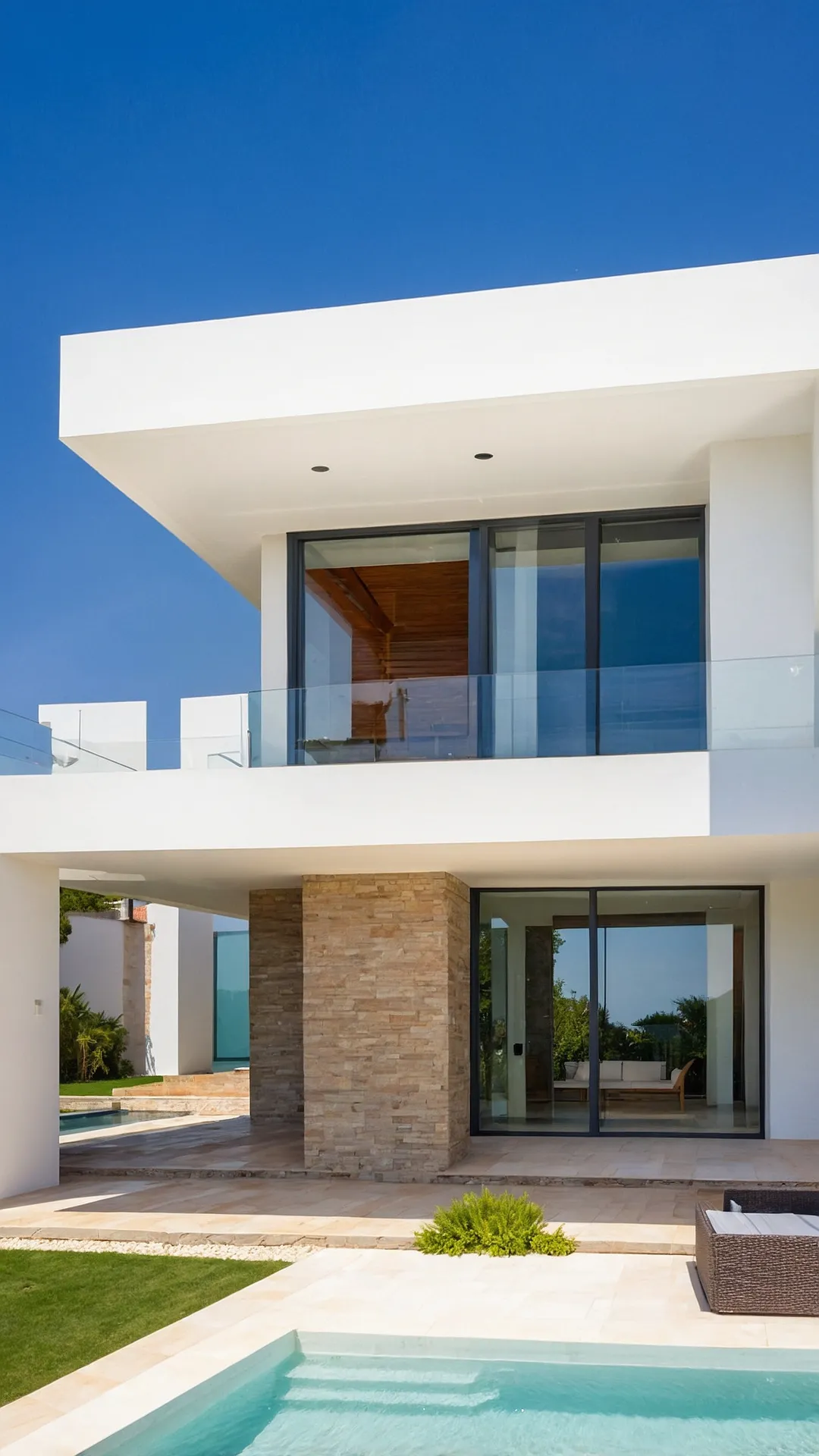 <p>Okay, ditch the cardboard box fort; this modern villa design is the real deal when it comes to cool hideouts. Look at those fancy arches! It's like something out of a spy movie, but probably less danger and more lounging by that epic pool. You could basically just live outside on that terrace under the arches, playing games or just looking important, while everyone else is stuck inside doing chores. It's the kind of place that makes you feel like you should be wearing sunglasses and sipping a juice box with a tiny umbrella in it, even if it's raining.</p><p>Seriously, imagine telling your friends you're having a pool day at your