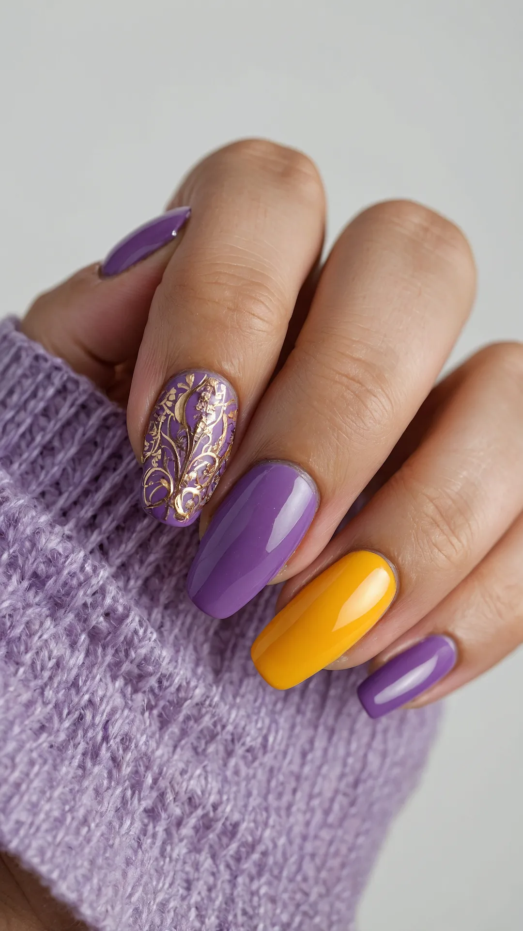 Orchid Aura Nails