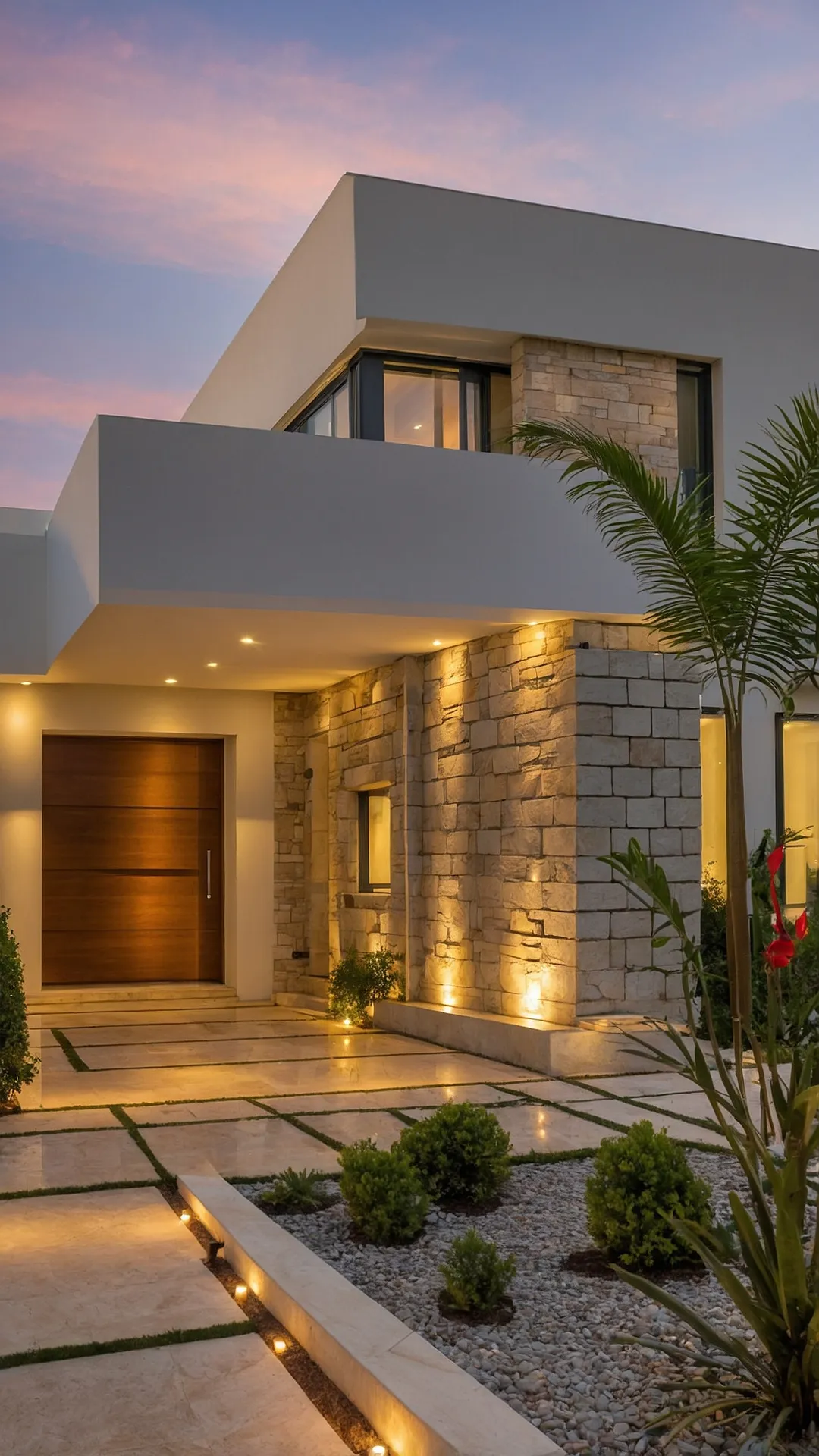 <p>Alright, check out this super cool modern villa design! This place looks like it fell straight out of a design magazine, or maybe a video game level where you have to find the secret key card to get past the perfect lawn. Seriously, the windows are so big, you could probably just stand inside and feel like you're outside, but without the mosquitoes. It’s got that crisp, clean look that screams