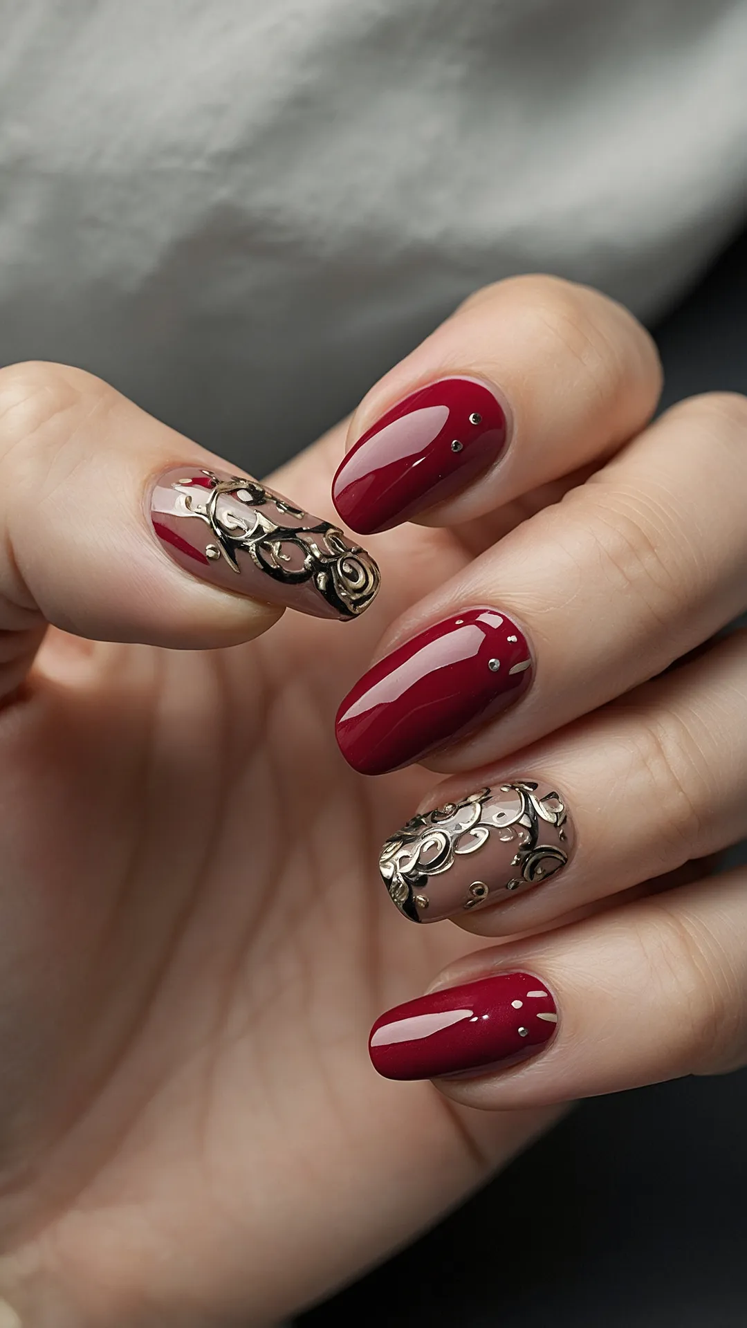 Sparkle Maroon Tips