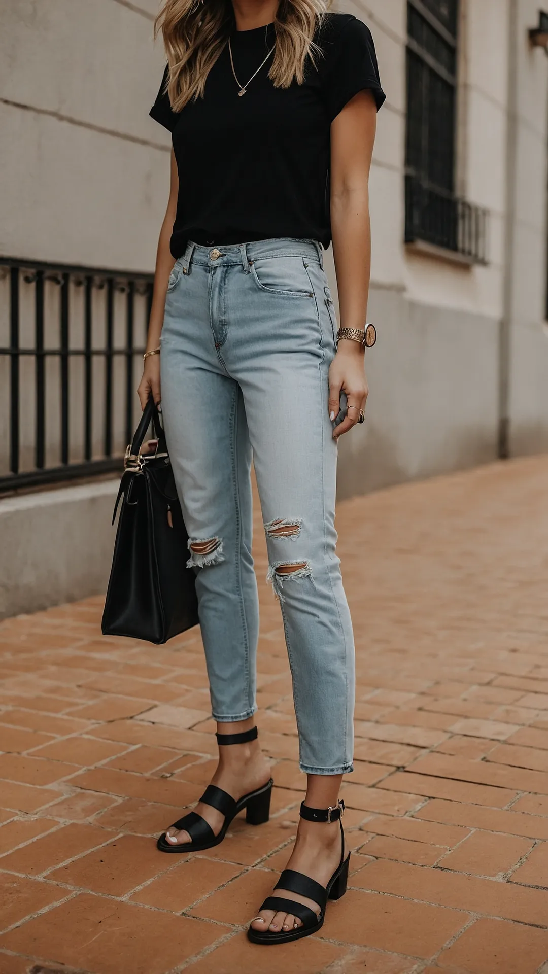Chill Vibes in Black Denim