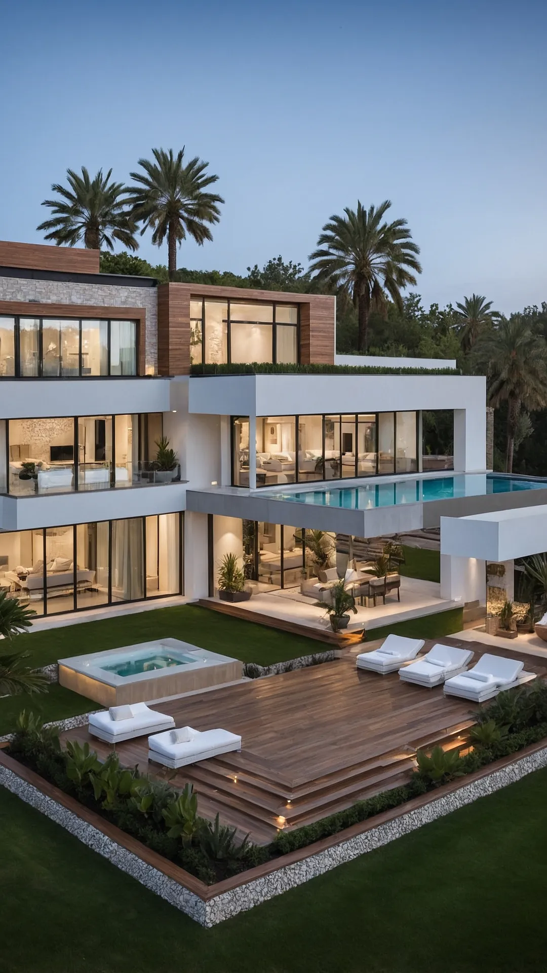 <p>Check out this place! It's like a giant glass box landed in paradise, and seriously, where are the curtains? This is modern villa design saying,