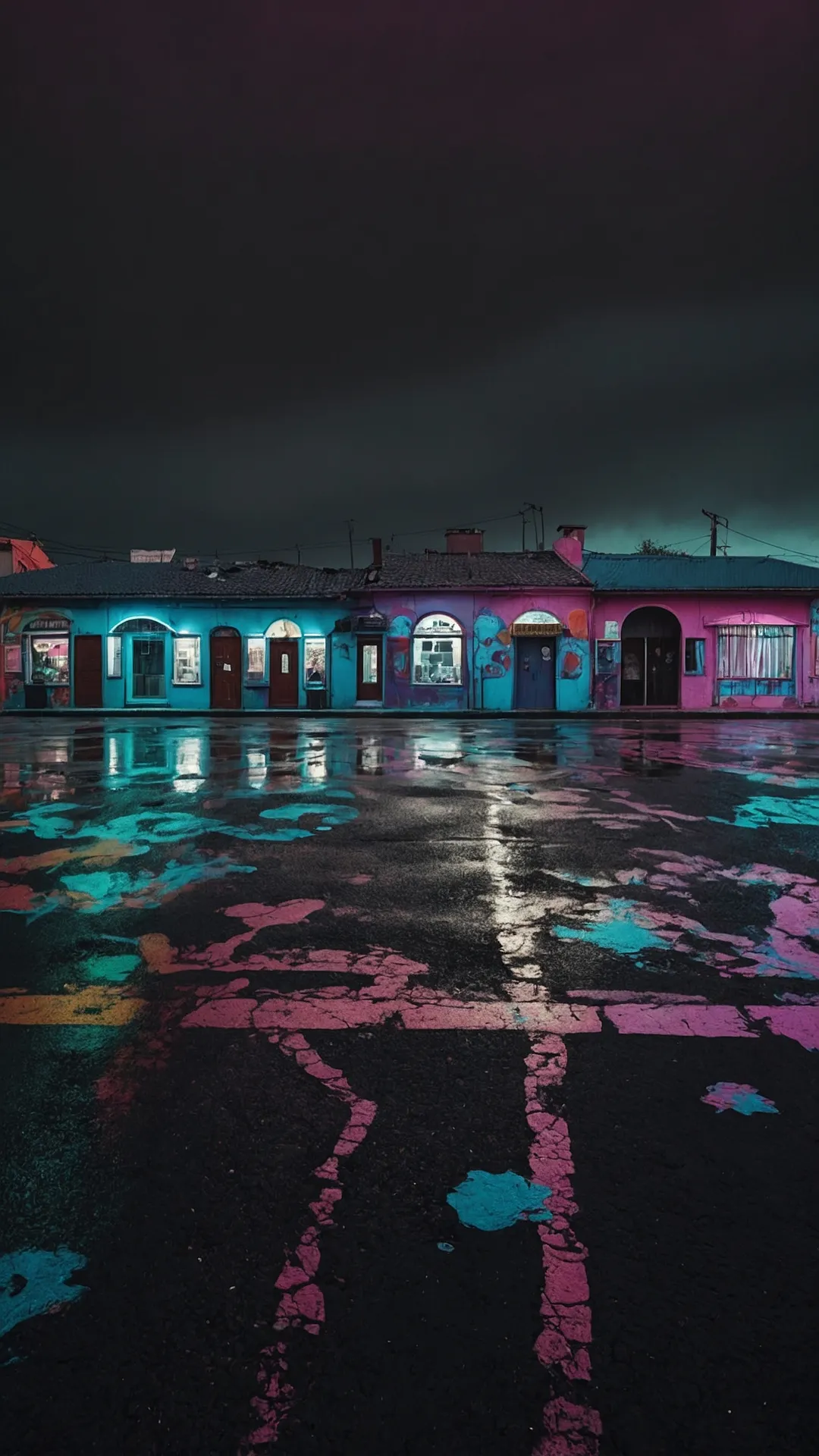 Pixelated City Scene