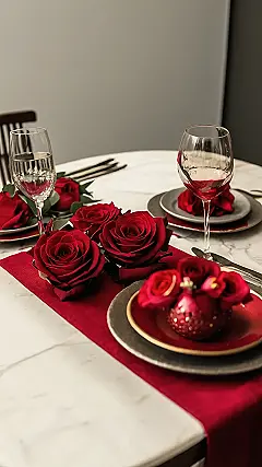 Crimson Romance & Candle Glow