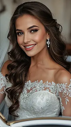 Tiara-Kissed Tresses