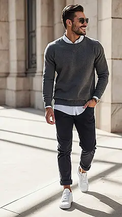 Here’s a catchy title and two paragraphs, tailored for a grade 9 audience, based on the image and keyword “men’s smart casual outfits”: